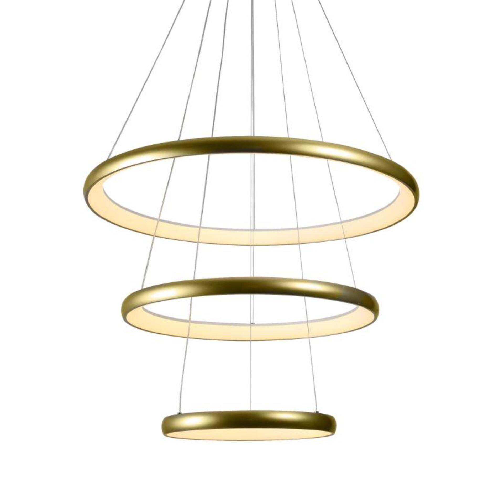 Levně ACA Lighting závěsné svítidlo HARMONY LED 60W 4800lm CCT IP20 zlatý kov + akryl HM23LEDP3GDCCT