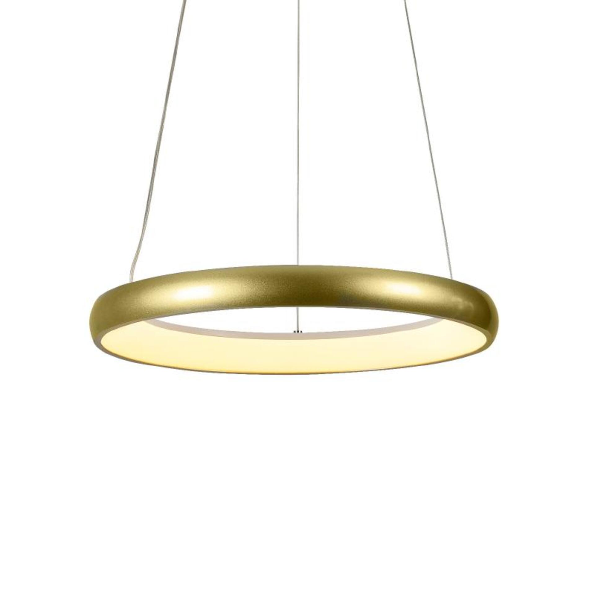 Levně ACA Lighting závěsné svítidlo HARMONY LED 24W 1900lm CCT IP20 zlatý kov + akryl HM23LEDP40GDCCT
