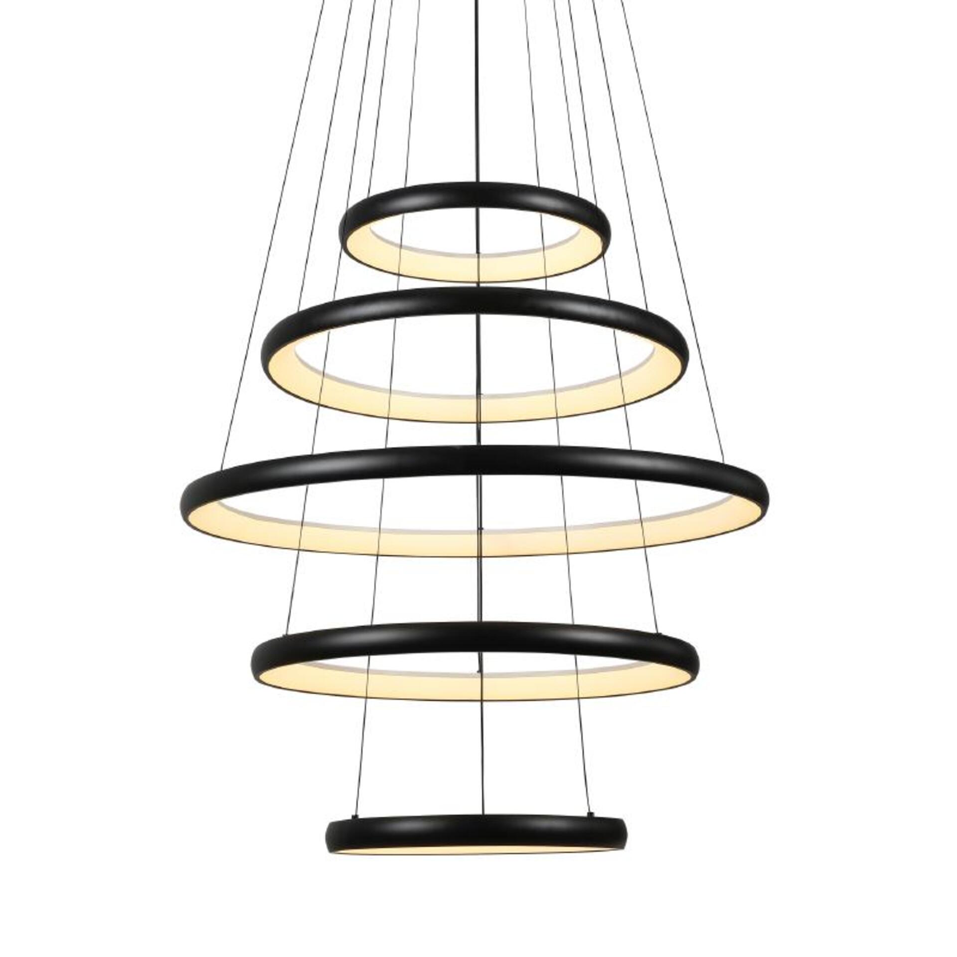 Levně ACA Lighting závěsné svítidlo HARMONY LED 80W 6400lm CCT IP20 černý kov + akryl HM23LEDP5BKCCT