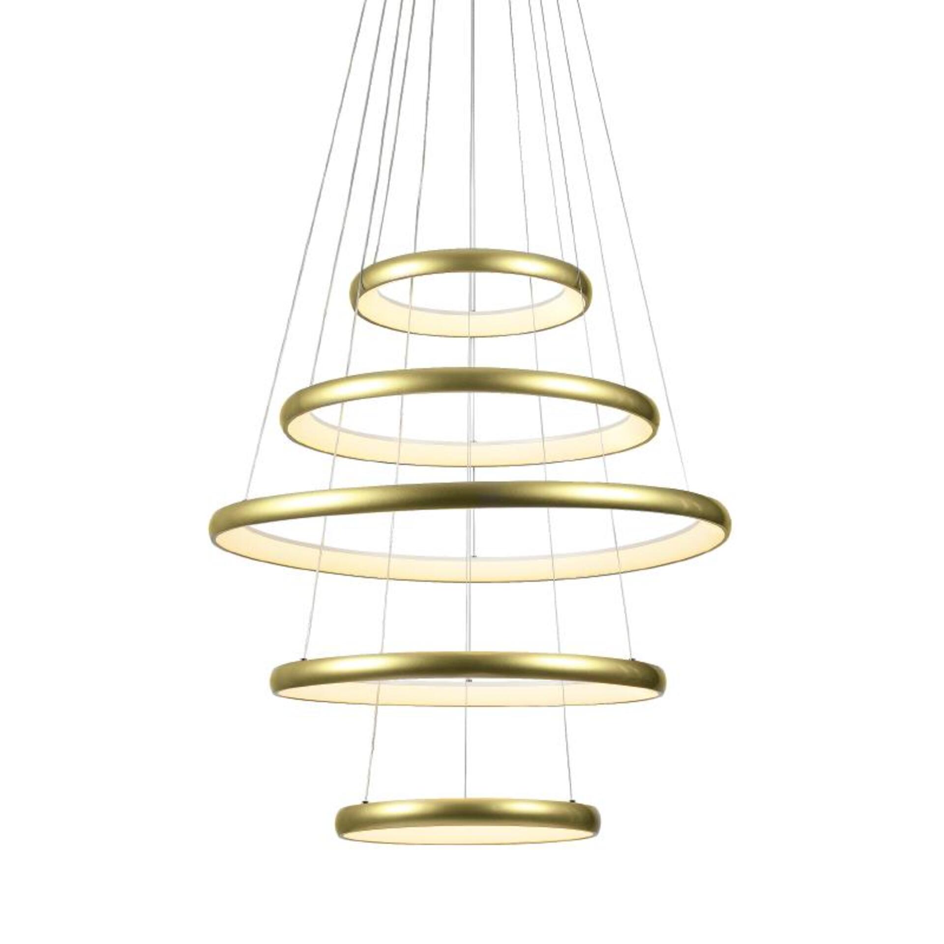 Levně ACA Lighting závěsné svítidlo HARMONY LED 80W 6400lm CCT IP20 zlatý kov + akryl HM23LEDP5GDCCT