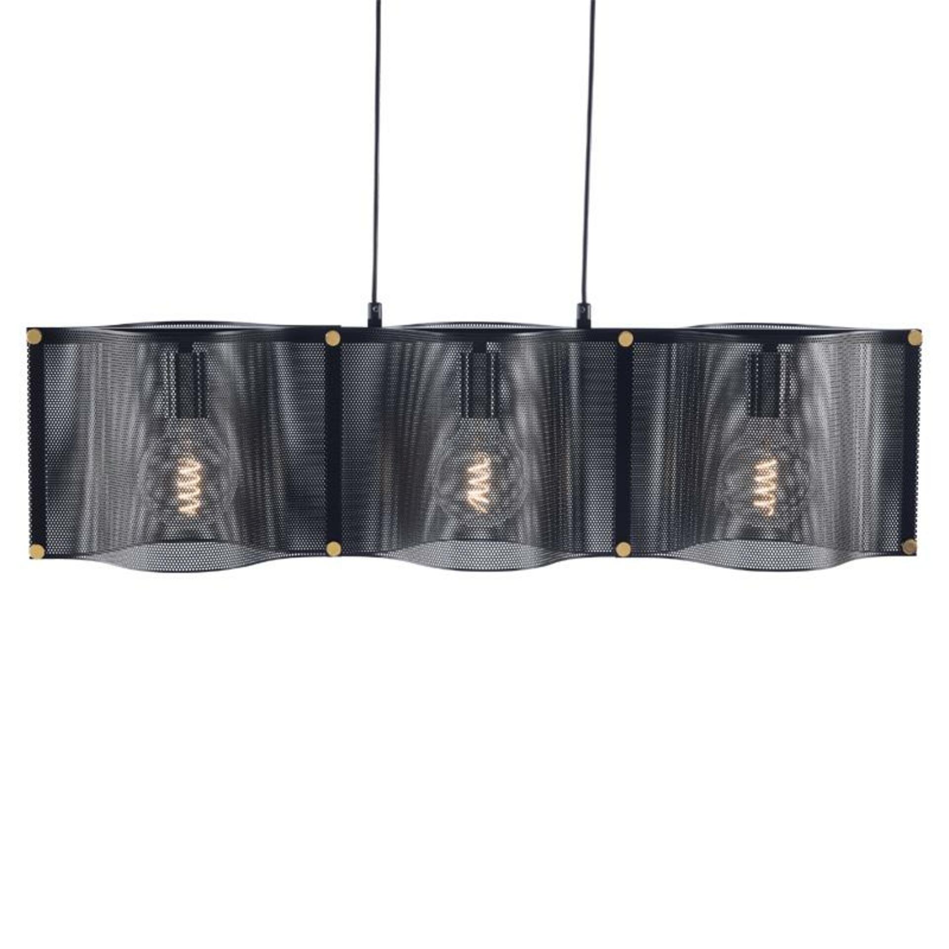 Levně ACA Lighting závěsné svítidlo 3XE27 černý kov 85X20XH120CM MORDOR HM843P85BK