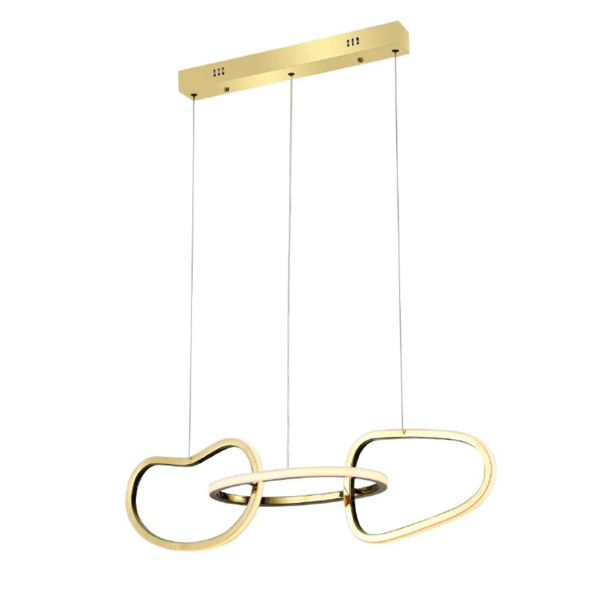 Levně ACA Lighting závěsné svítidlo RING LED 42W 3300lm CCT IP20 zlatá nerez ocel + akryl HM88LEDP3GDCCT