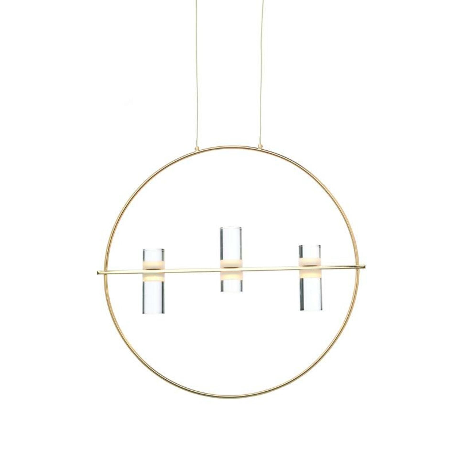 ACA Lighting závěsné svítidlo LED 12W zlatá 3000K 1080lm D53XH173CM IONIAN JNEP12LED53GD