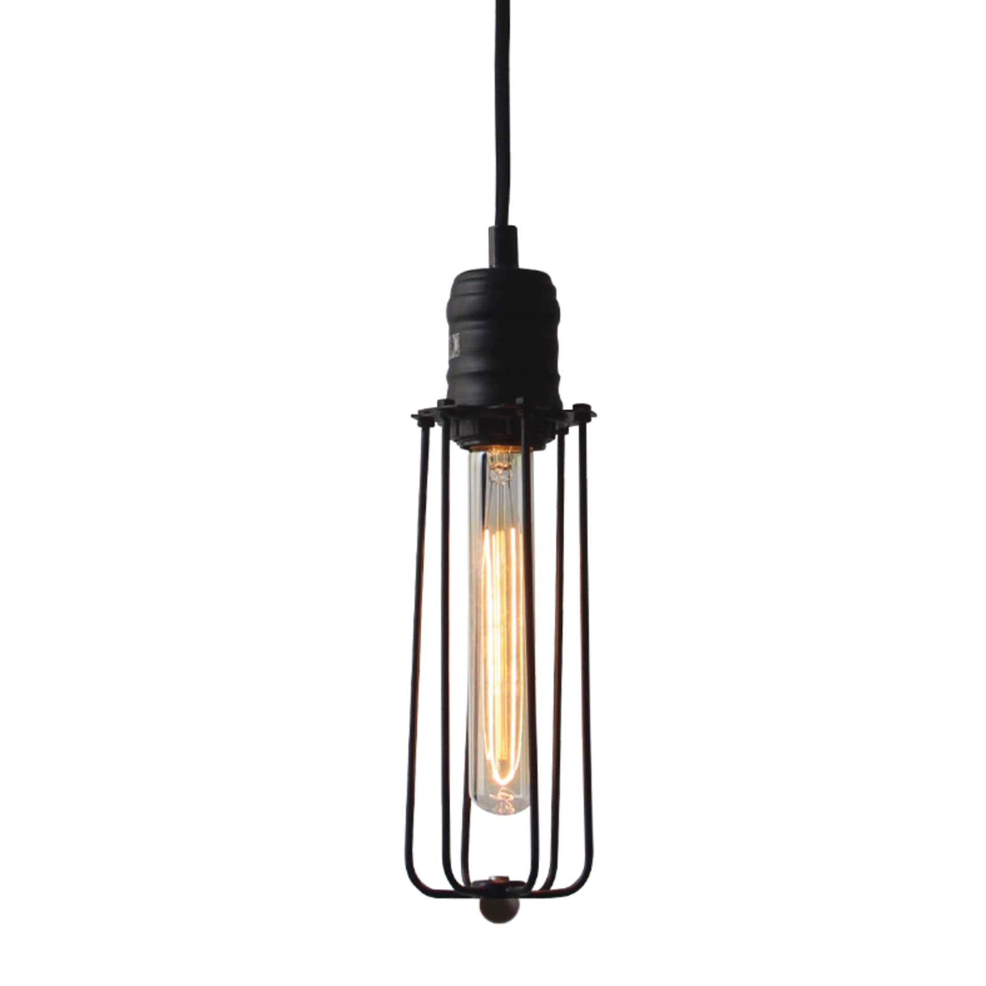 Levně ACA Lighting Vintage závěsné svítidlo KS1342P81BK