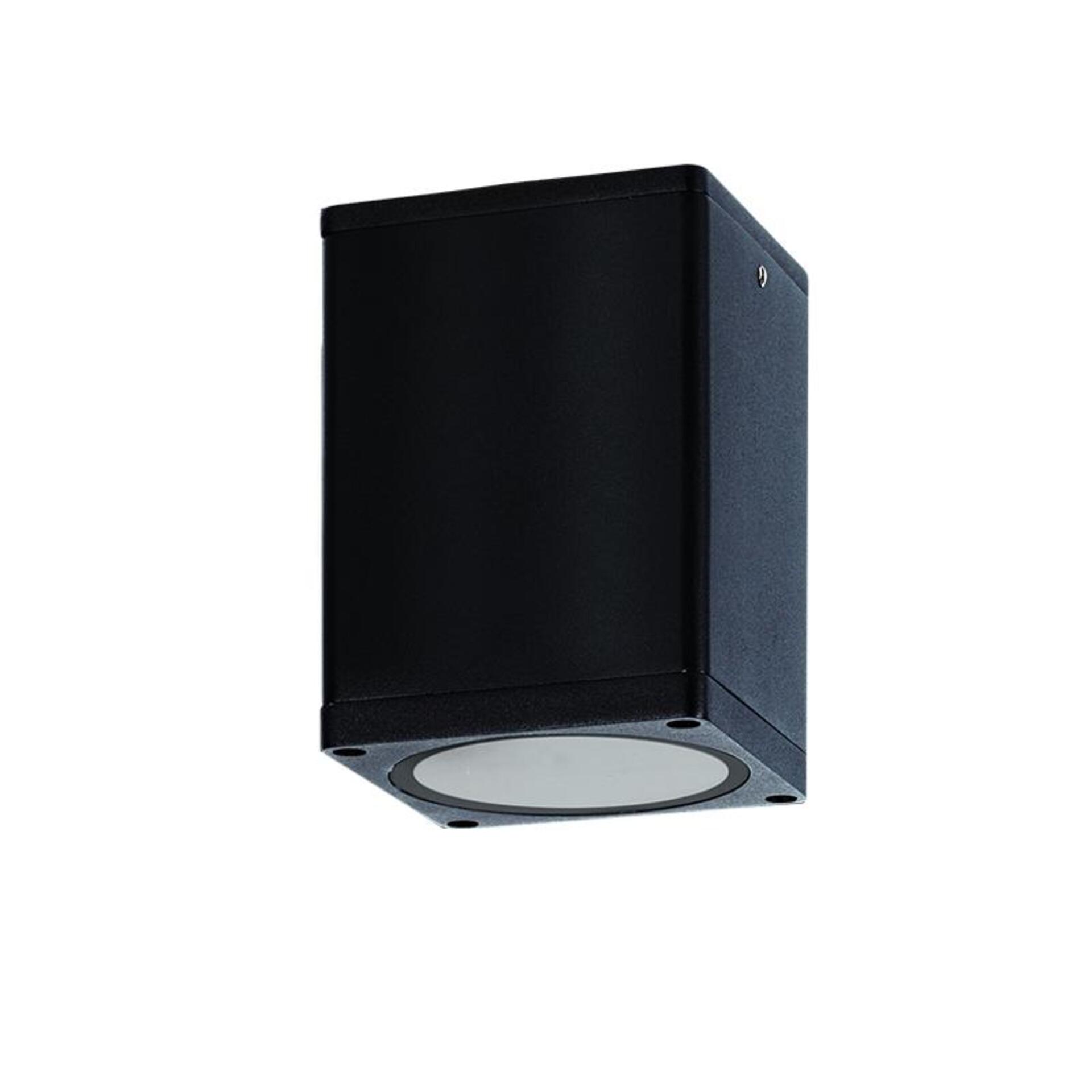 Levně ACA Lighting venkovní černé hranaté stropní svítidlo E27 PAR30 IP65, 230V, max. 15W