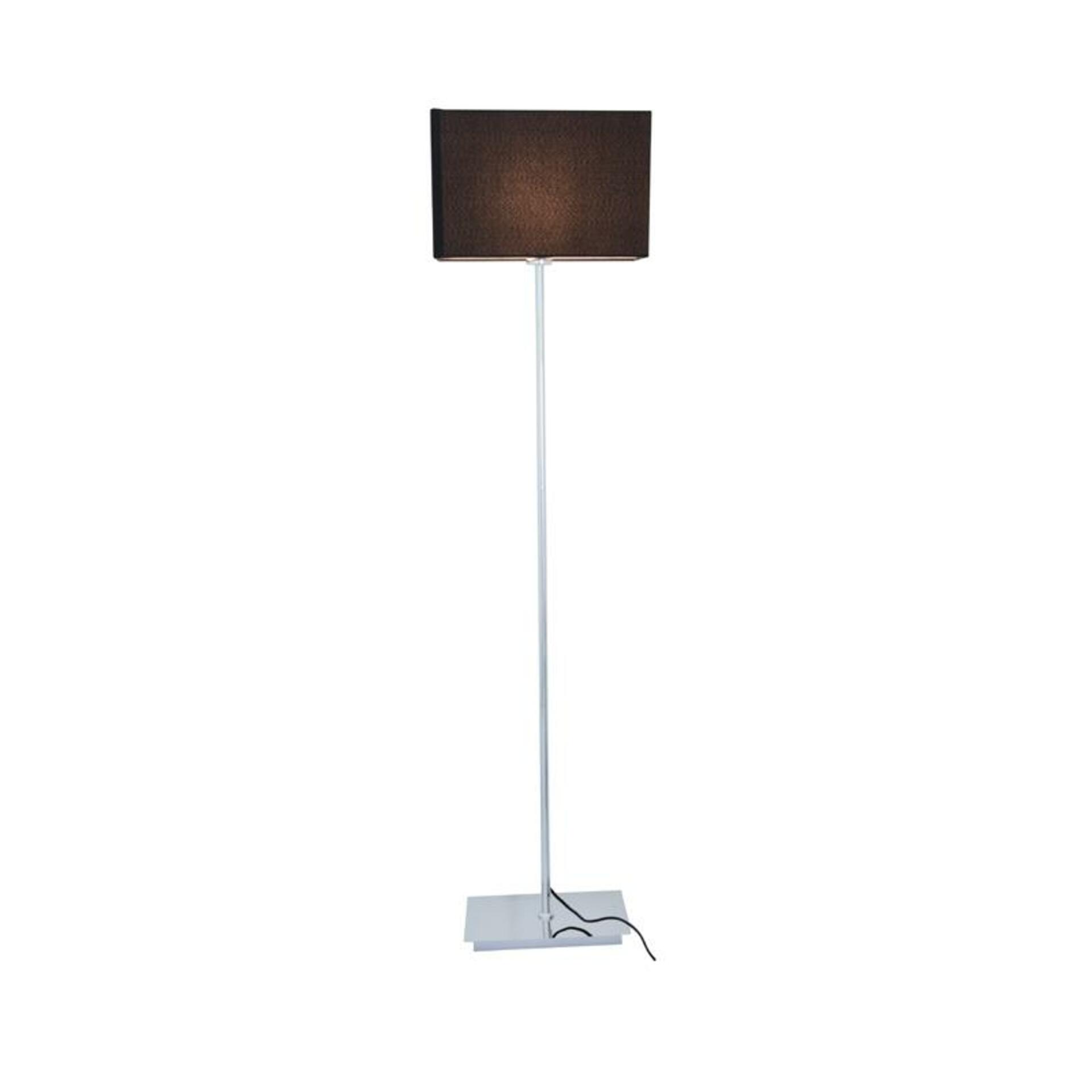 ACA Lighting stojací lampa chrom kov 1XE27 černý kabel hranatá základna H123cm bez stínítka MIX&MATCH MF15018CHB