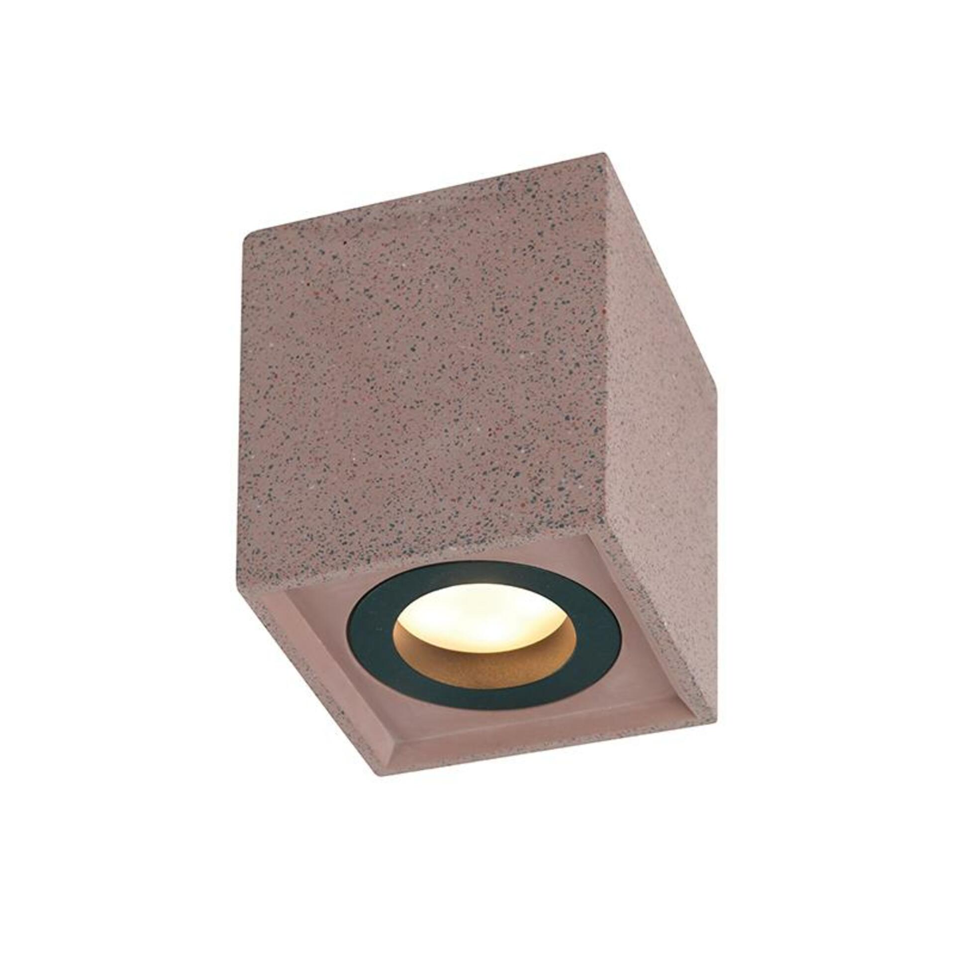 ACA Lighting stropní svítidlo 1XGU10 červený beton 8,5X8,5XH10CM MONTE MK131S10R