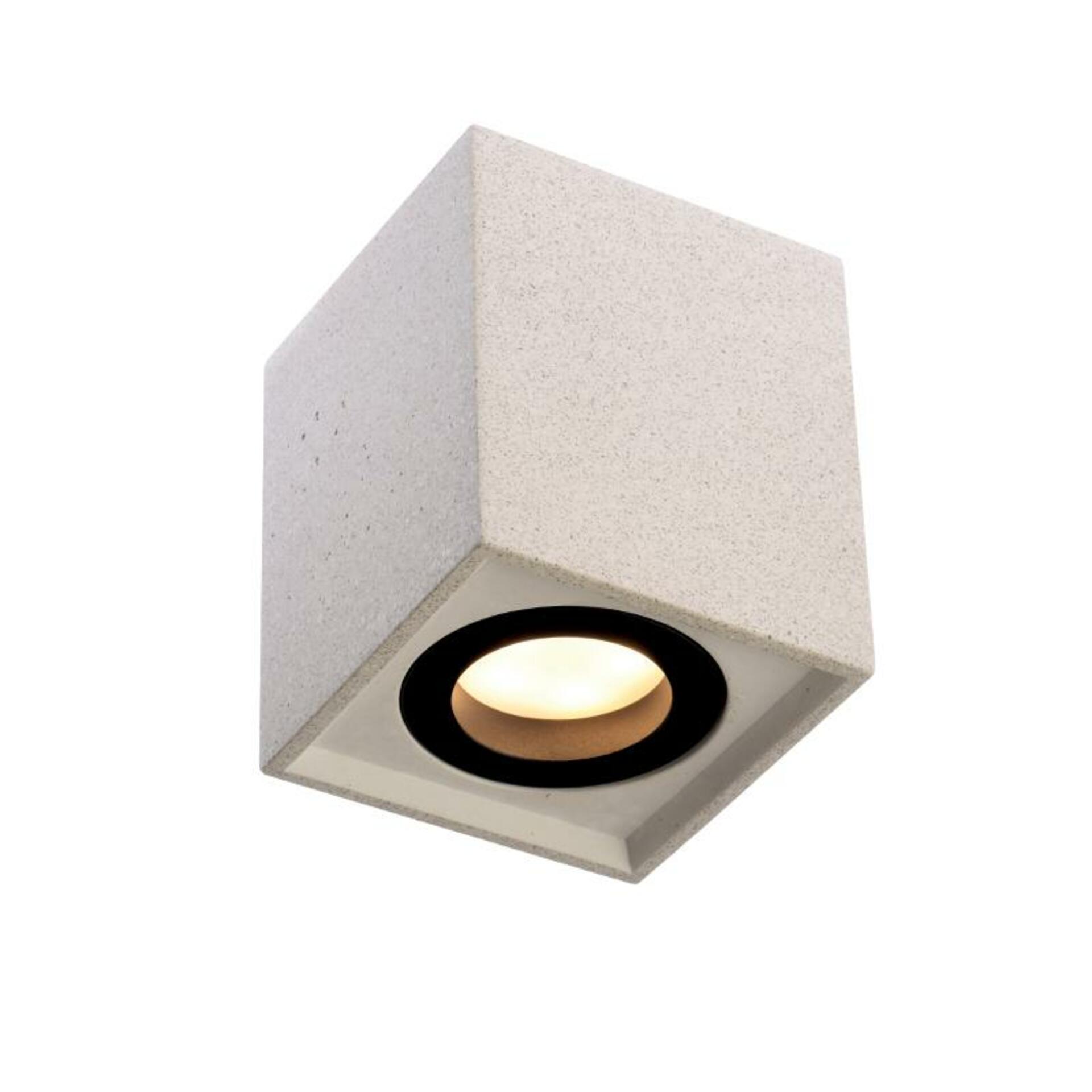 ACA Lighting stropní svítidlo 1XGU10 bílý beton 8,5X8,5XH10CM MONTE MK131S10W