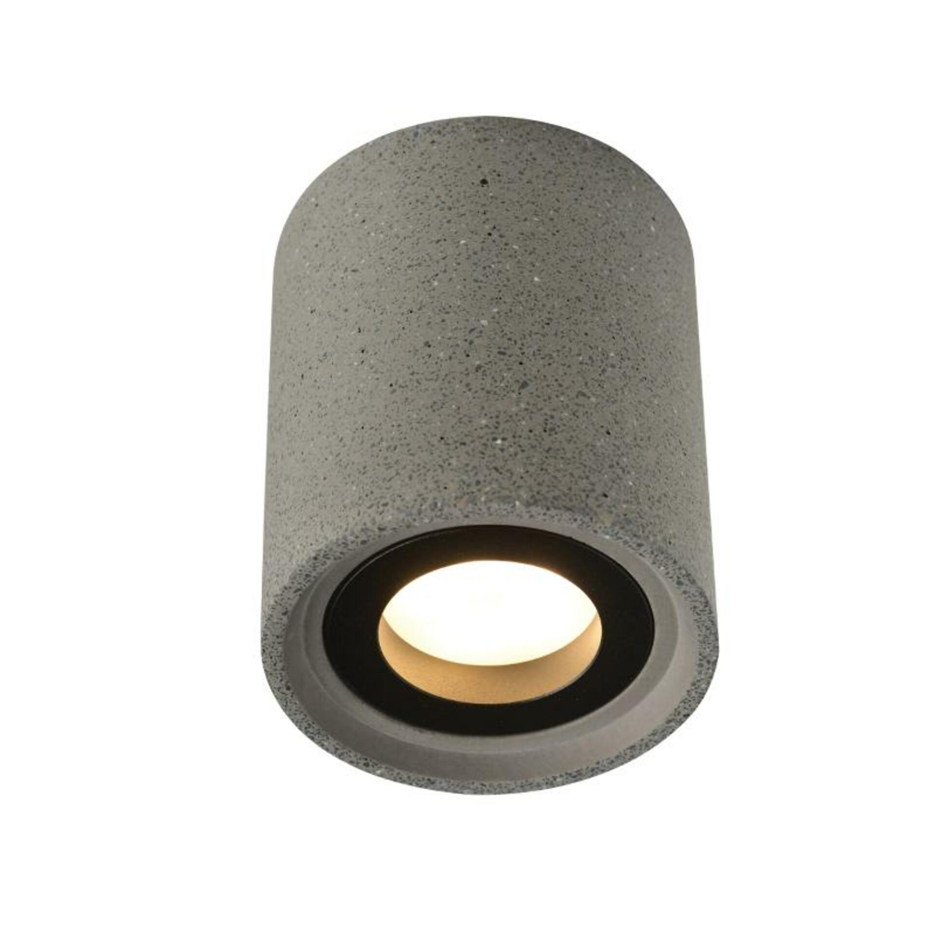 ACA Lighting stropní svítidlo 1XGU10 černý beton D8,5XH10CM MONTE MK141S10B