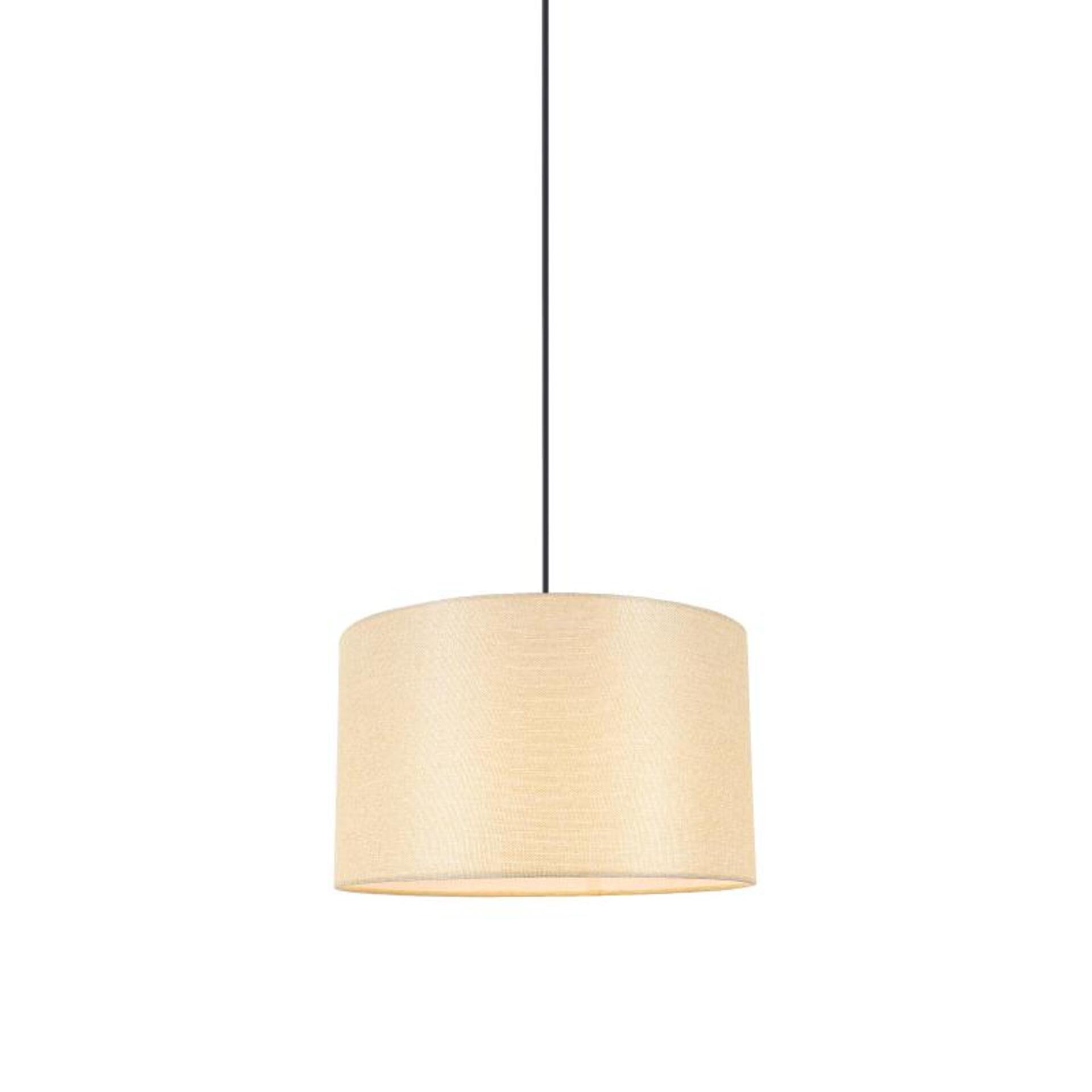 Levně ACA Lighting závěsné svítidlo CLIFF béžové textilní stínítko 1xE27 MP21858
