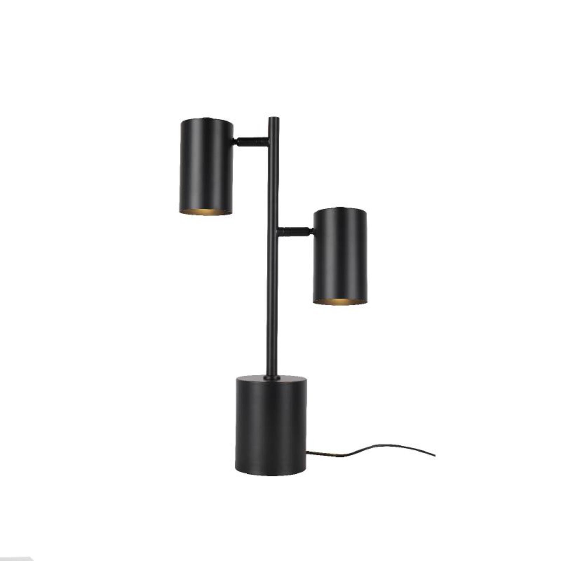 Levně ACA Lighting stolní lampa KENNETH černý kov 2xE27 MT240572