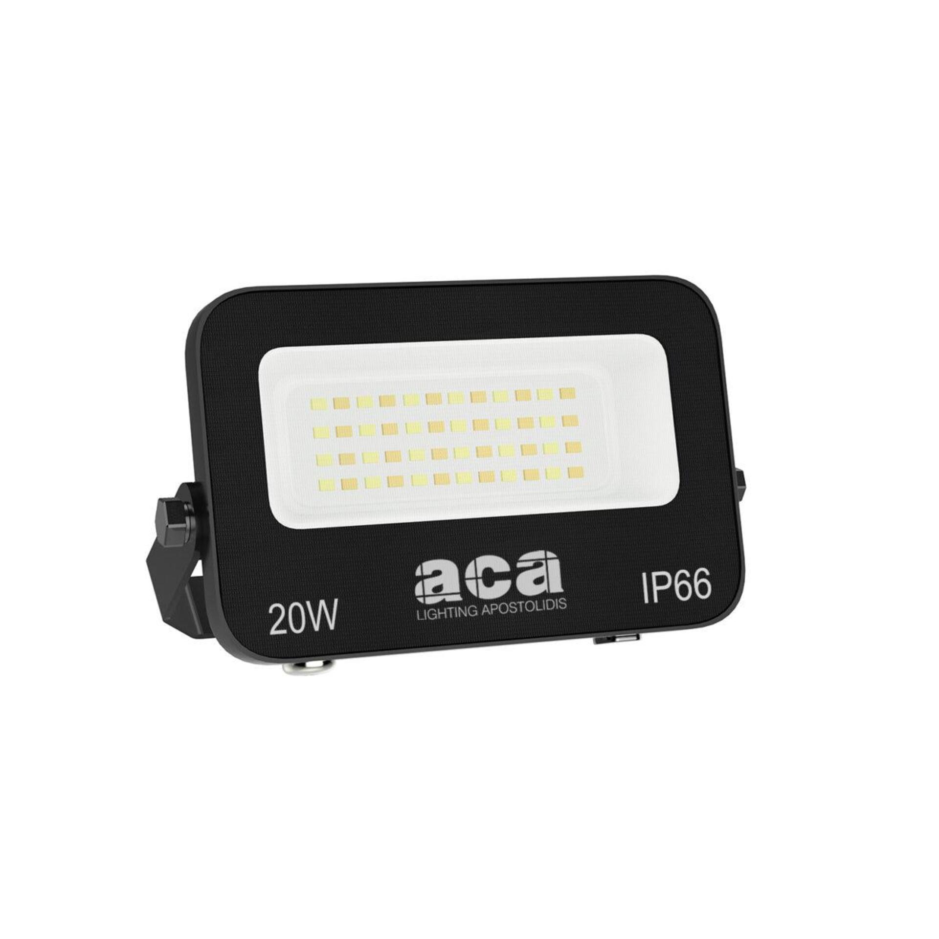 Levně ACA Lighting LED SMD černý reflektor 20W 3CCT 2000lm 185-265V Ra80 IP66 N20CCT