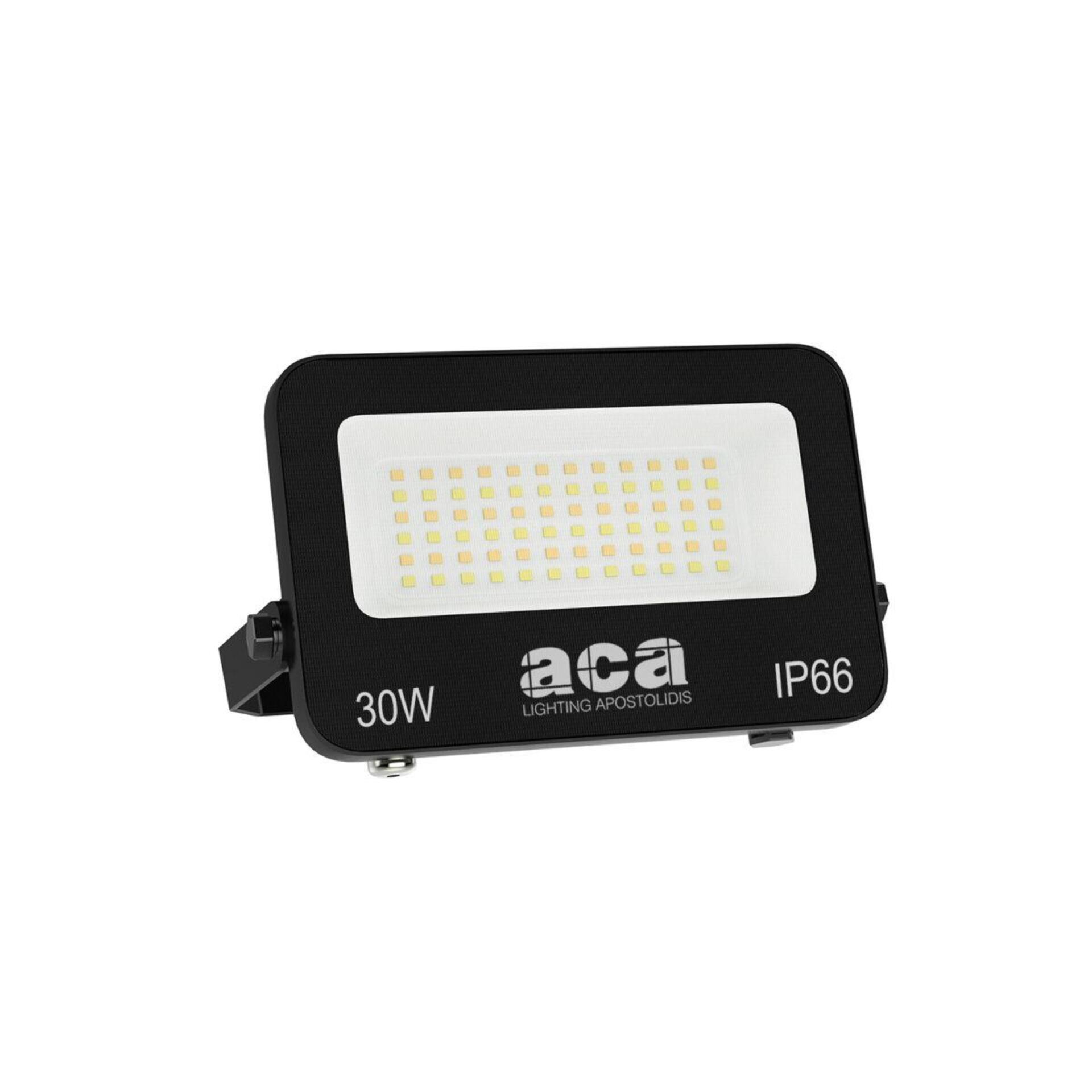 Levně ACA Lighting LED SMD černý reflektor 30W 3CCT 3000lm 185-265V Ra80 IP66 N30CCT