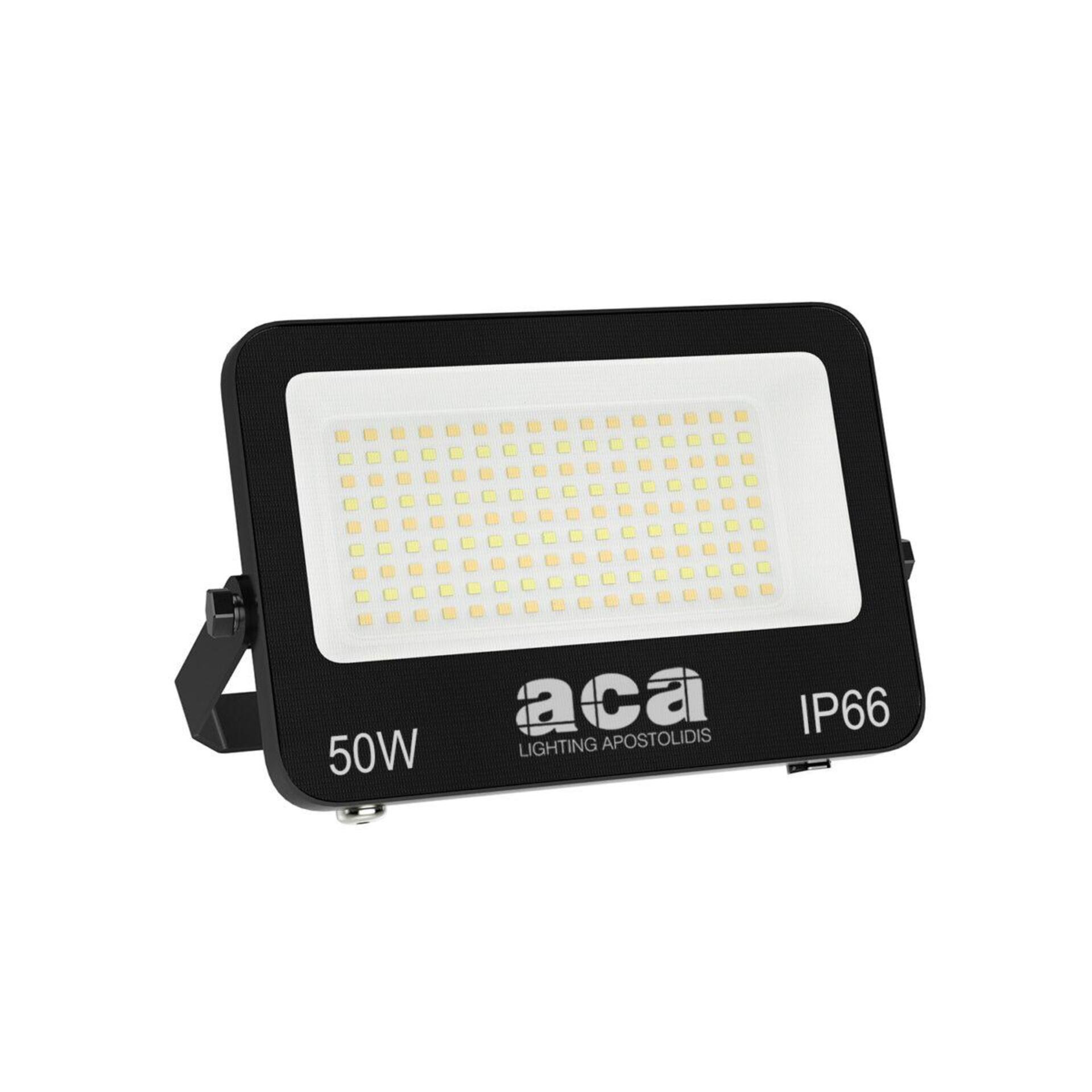 Levně ACA Lighting LED SMD černý reflektor 50W 3CCT 5000lm 185-265V Ra80 IP66 N50CCT