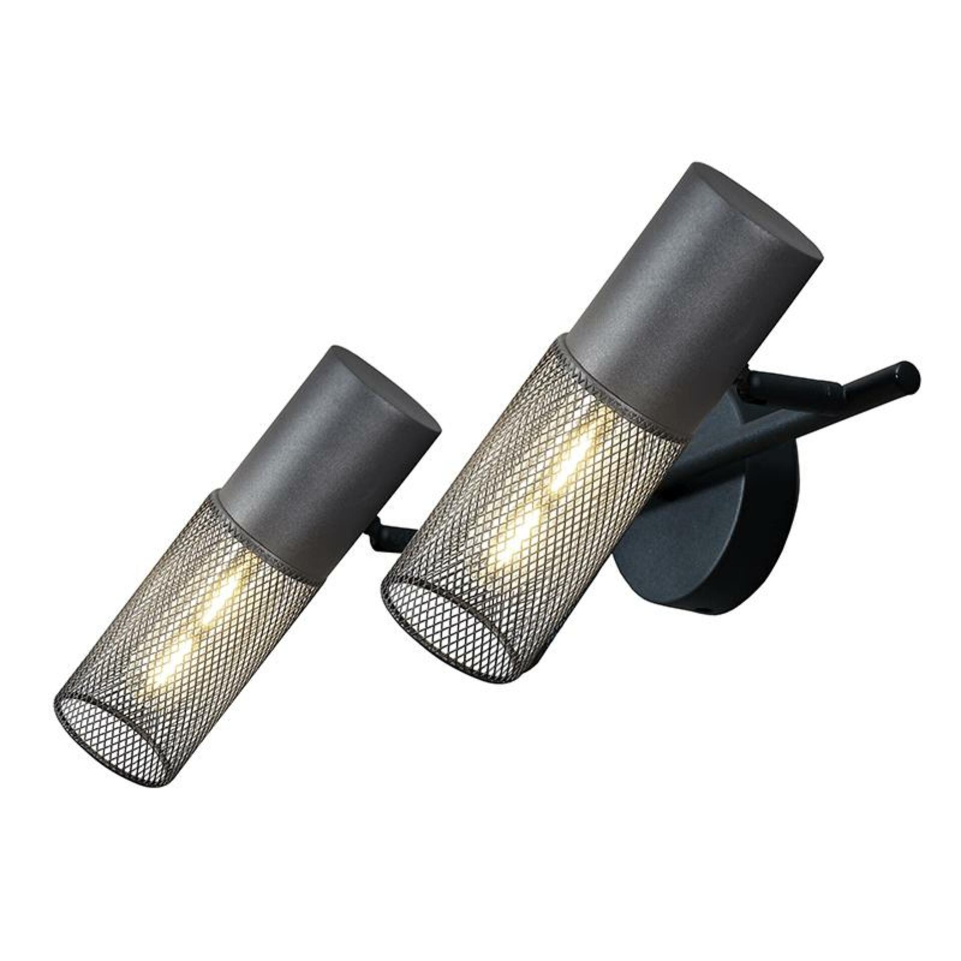 Levně ACA Lighting nástěnné svítidlo 2XE27 černá kov 33X16X20CM ALCATRAZ OD602S33BK