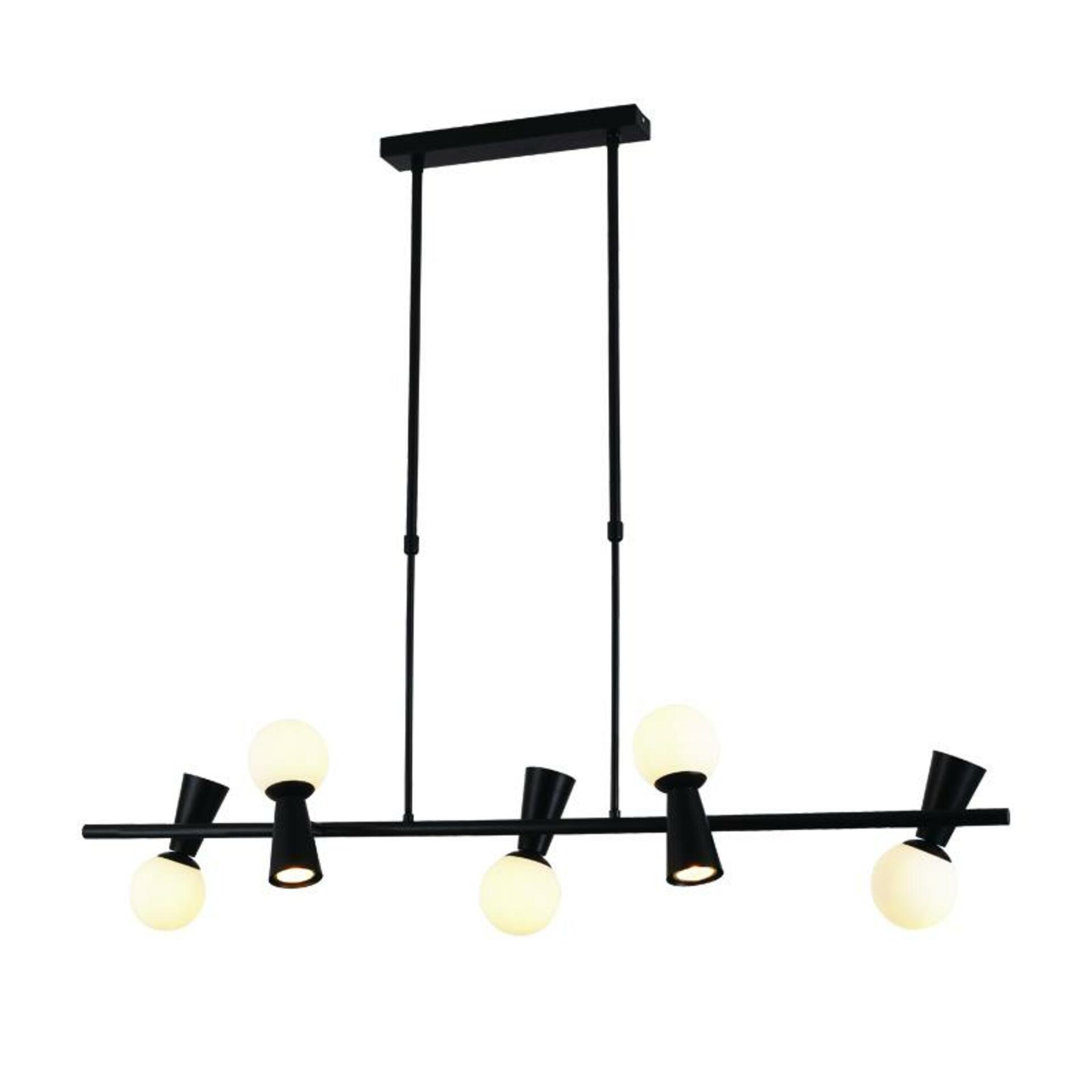 ACA Lighting závěsné svítidlo 5xG9+5xGU10 KIMOLOS černá kov + bílá 120X26X120CM OD94205PB