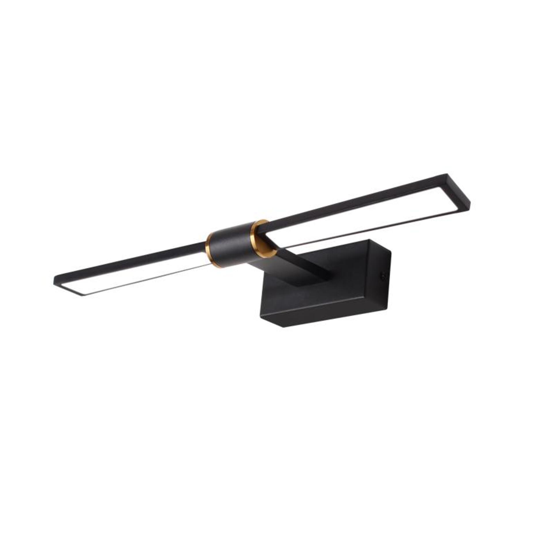 Levně ACA Lighting nástěnné svítidlo PAPIGION LED 8W 520lm 4000K černá hliník 410mm PN1404LEDW41BK