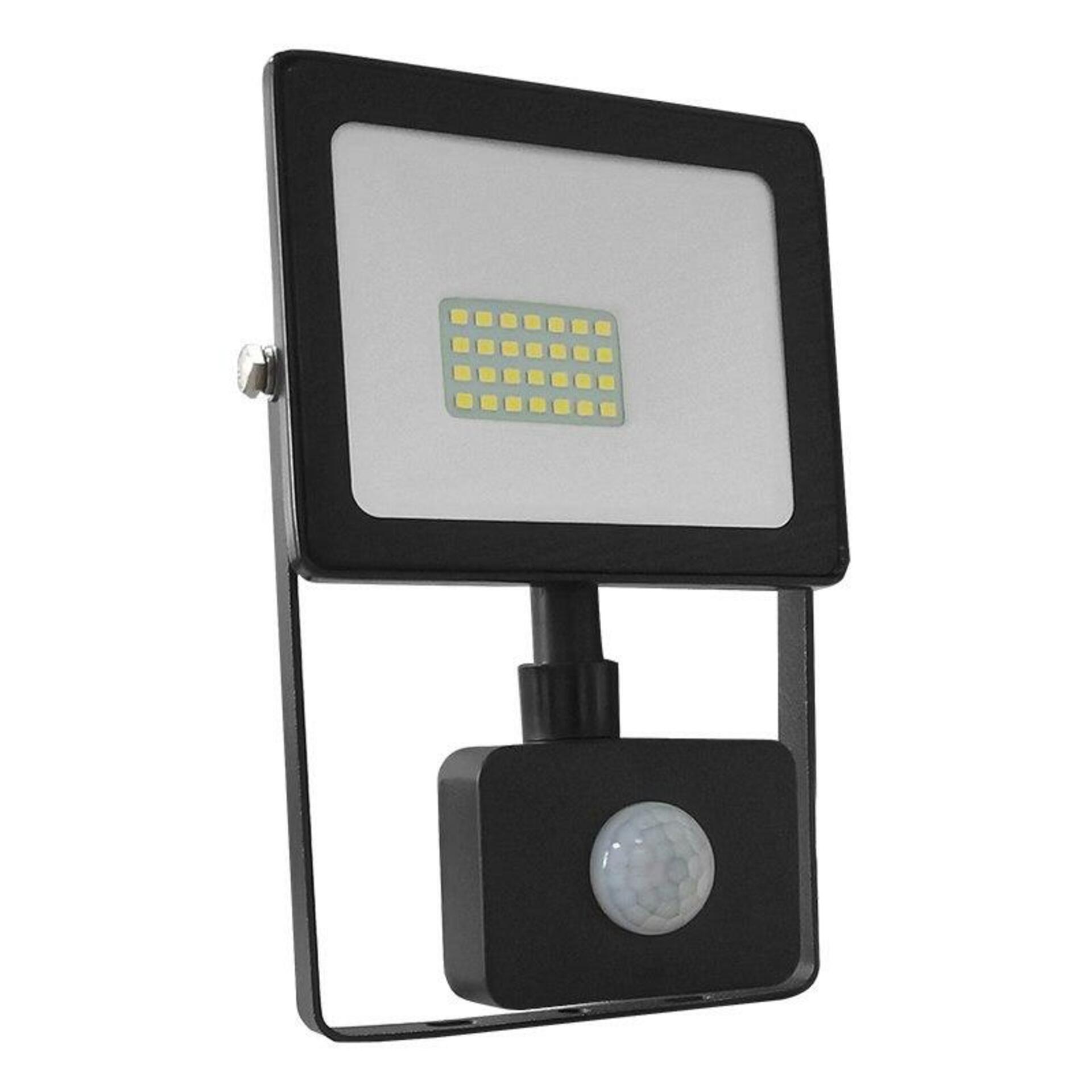 ACA Lighting černá SENSOR LED SMD reflektor IP66 20W 3000K 1600Lm 230V Ra80 Q2030S