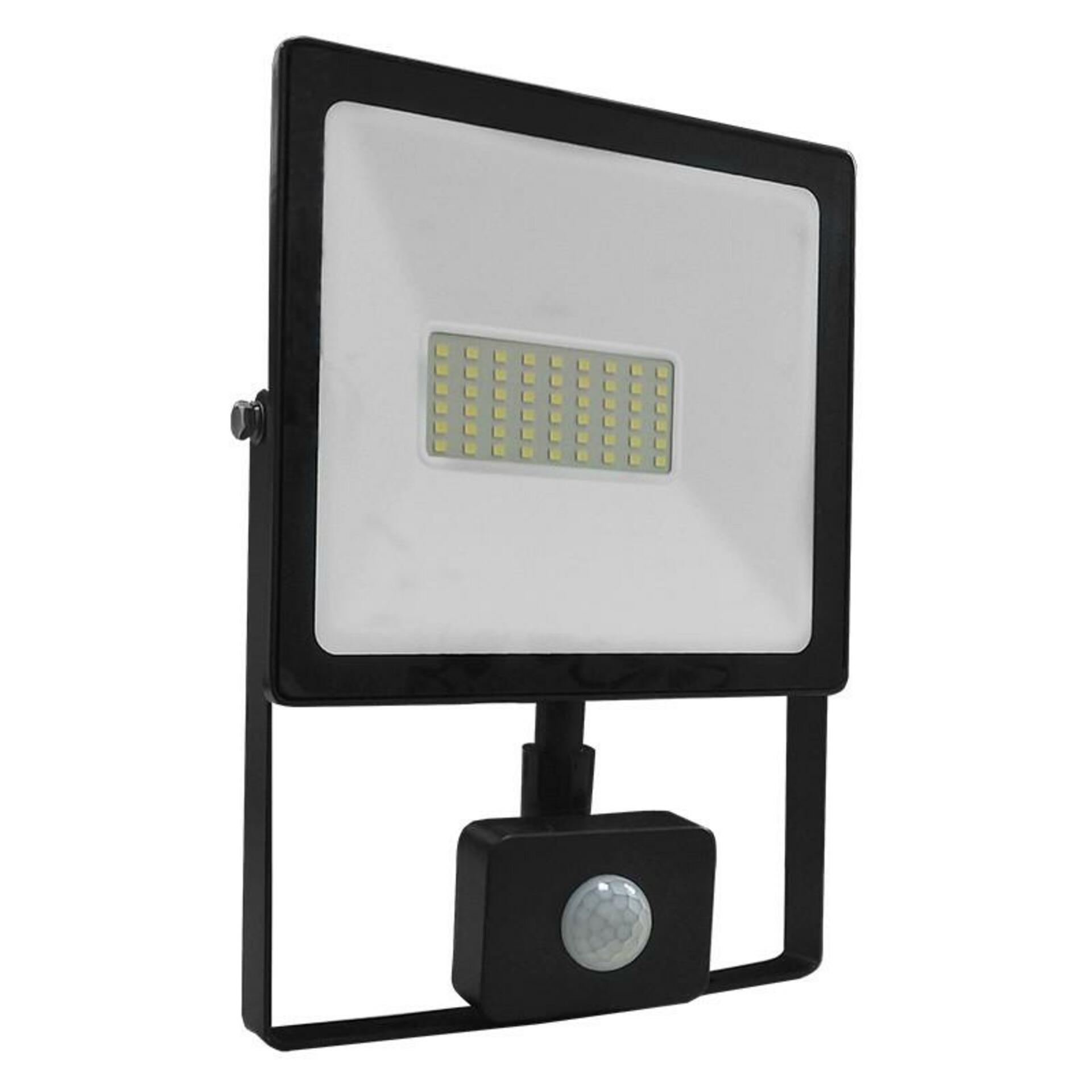 Levně ACA Lighting černá SENSOR LED SMD reflektor IP66 50W 6000K 4500Lm 230V Ra80 Q5060S