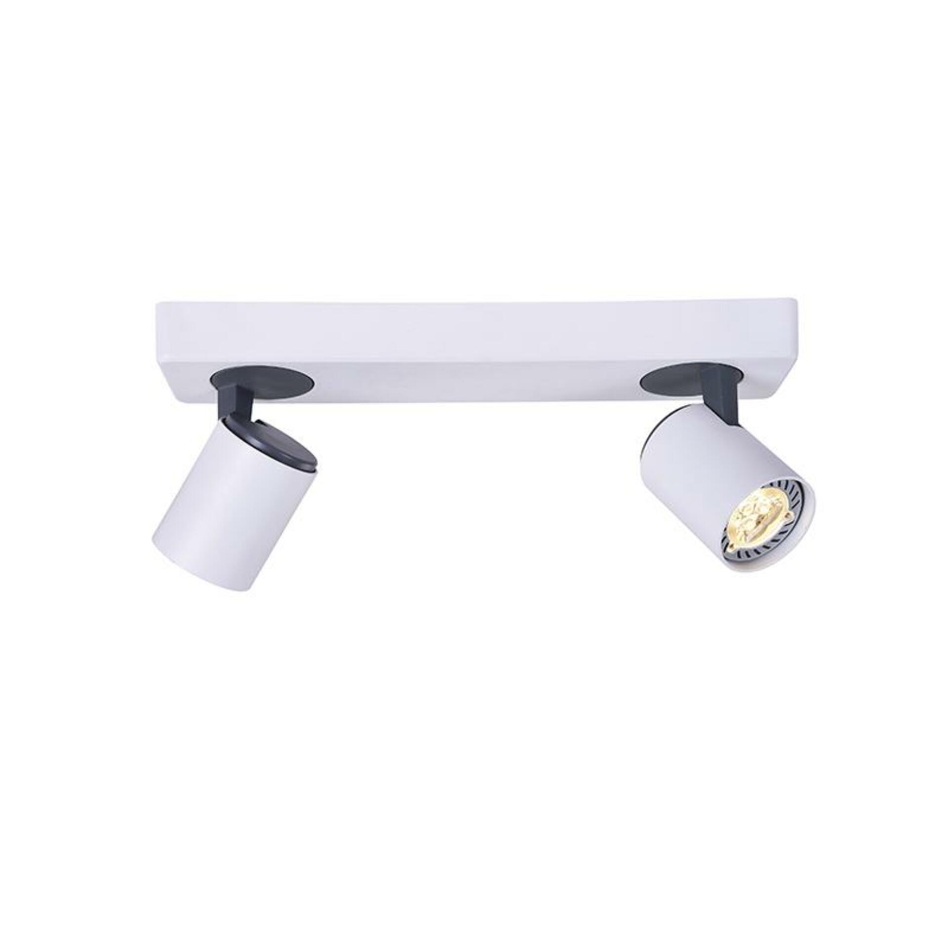 Levně ACA Lighting bodové svítidlo nástěnné 2XGU10 bílá hliník 32X7X12CM DISCO RA312S32WG