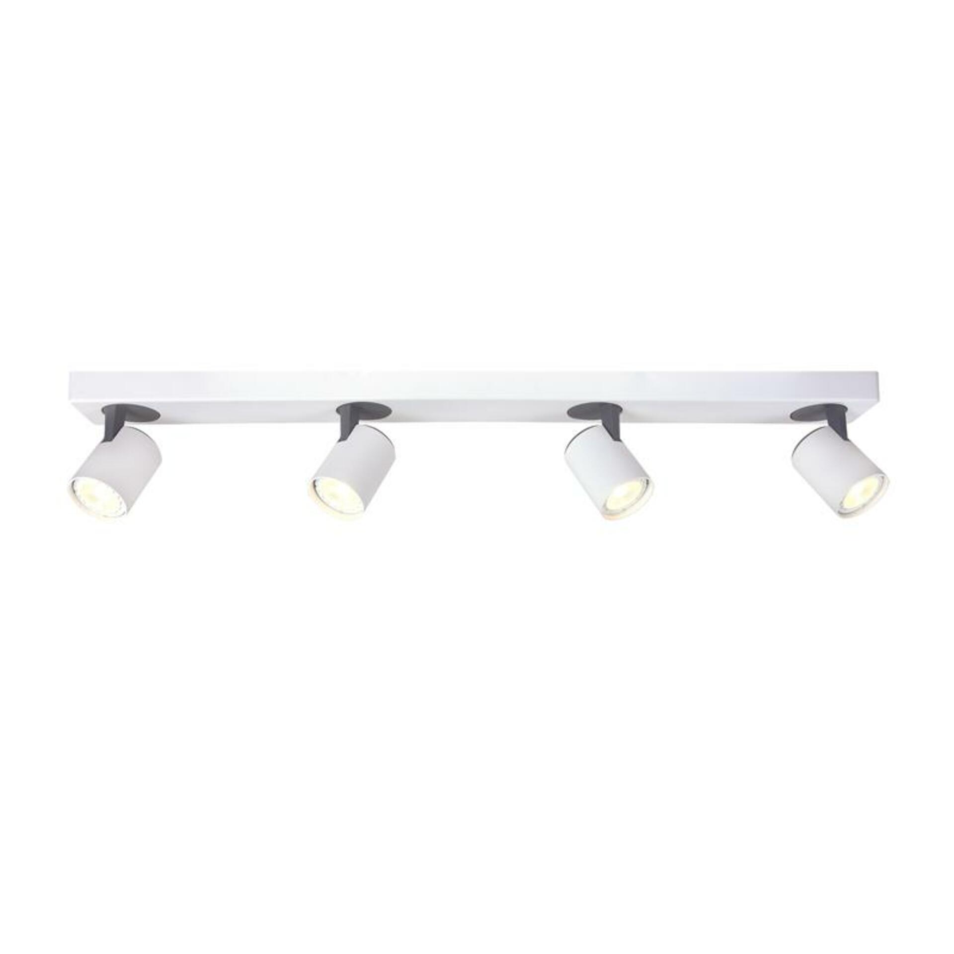 Levně ACA Lighting bodové svítidlo nástěnné 4XGU10 bílá hliník 76X7X12CM DISCO RA314S76WG