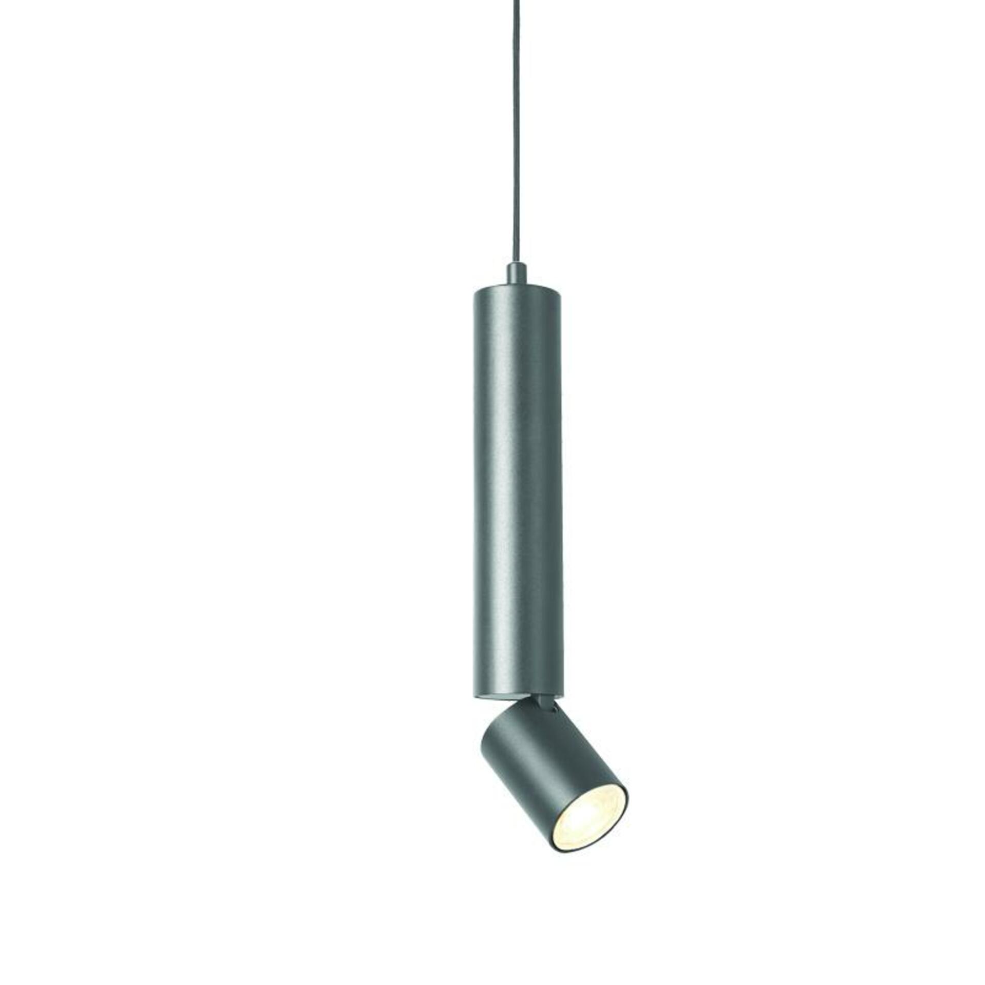 ACA Lighting závěsné svítidlo 1XGU10 BABEL šedá kov IP20 D5,6XD8XH140CM RA3551PGY