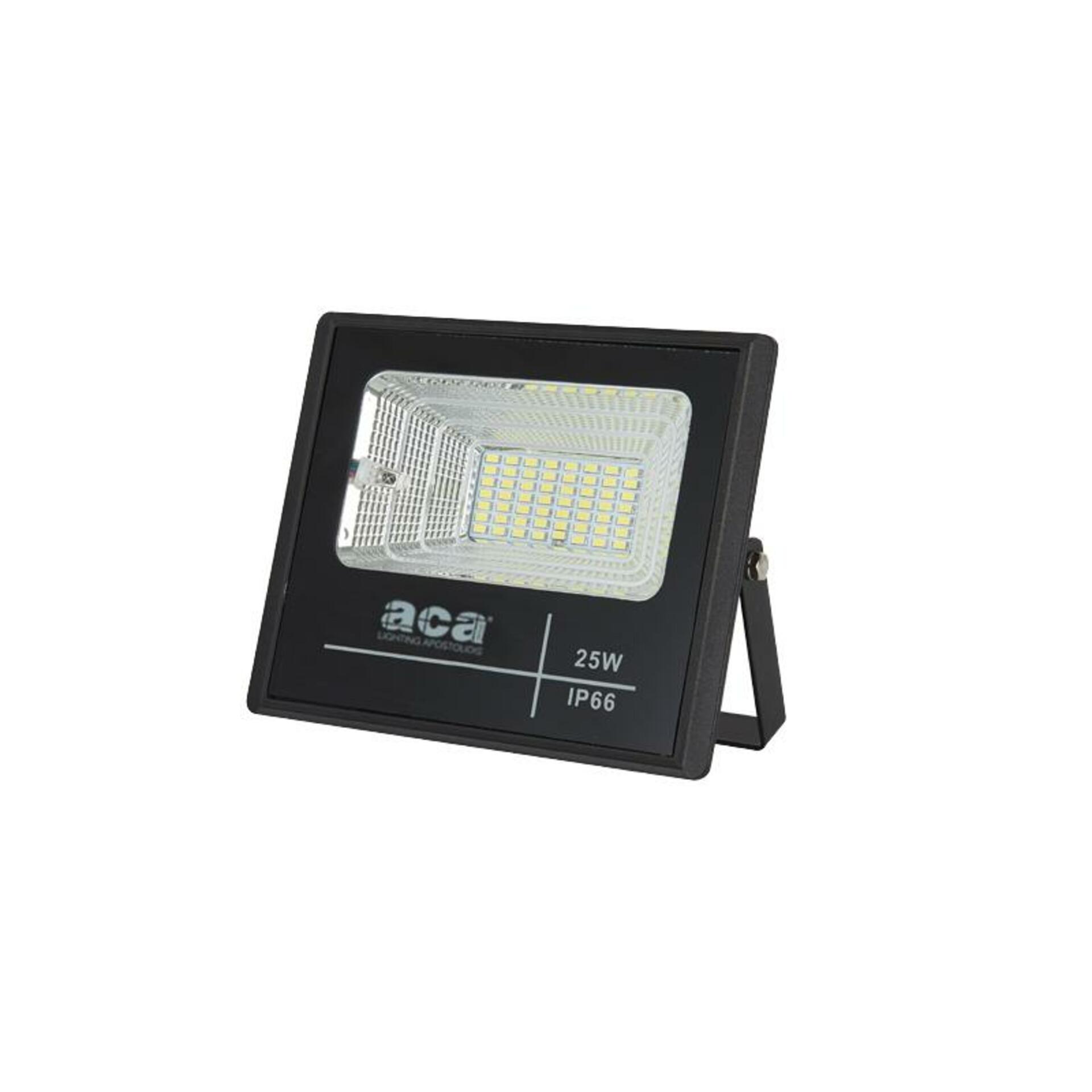 ACA Lighting solární SMD LED reflektor 25W 6000K IP66 120d Ra70 SV2560