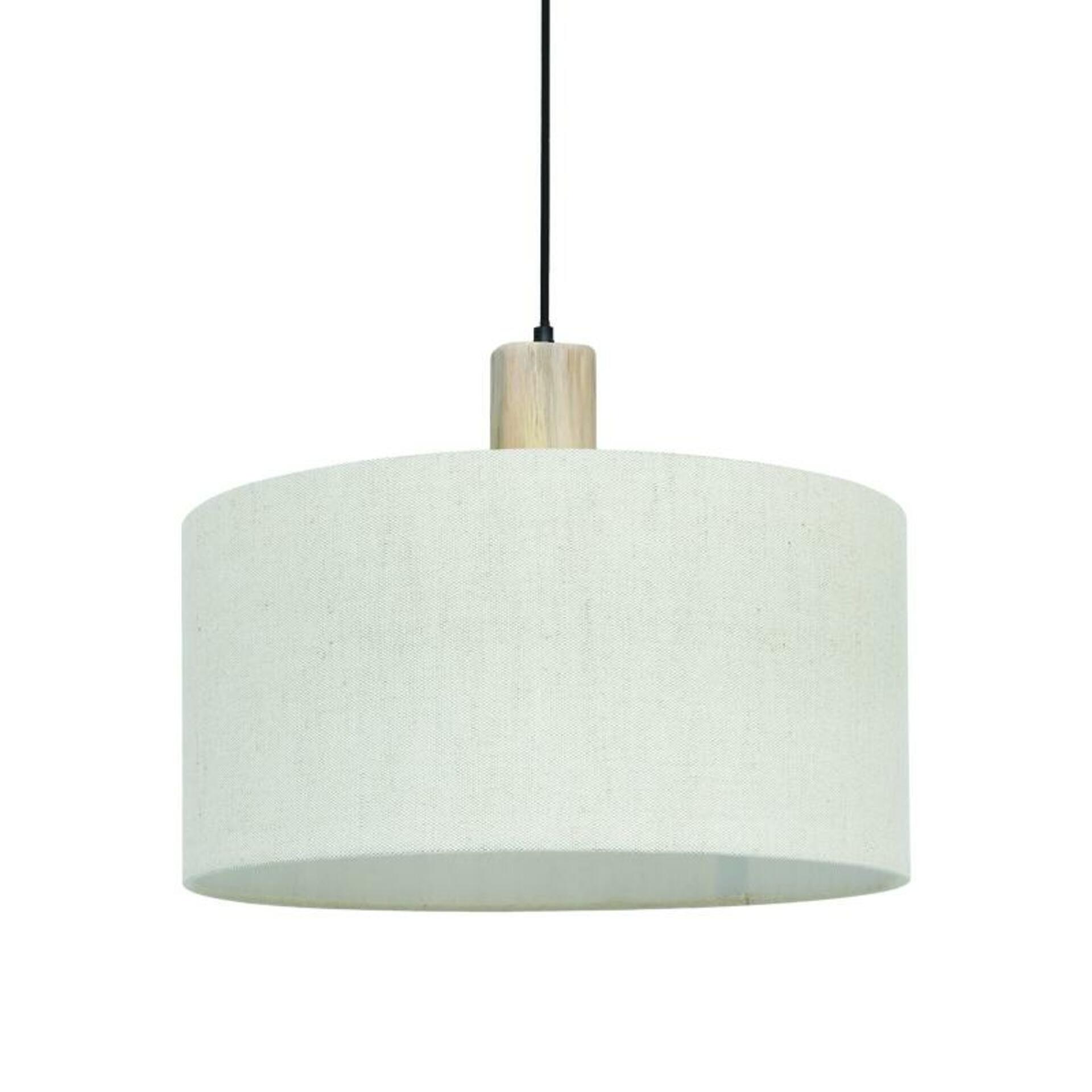 ACA Lighting závěsné svítidlo 1XE27 CHIOS krémová textil+dřevo D45XH140CM TF20861PC