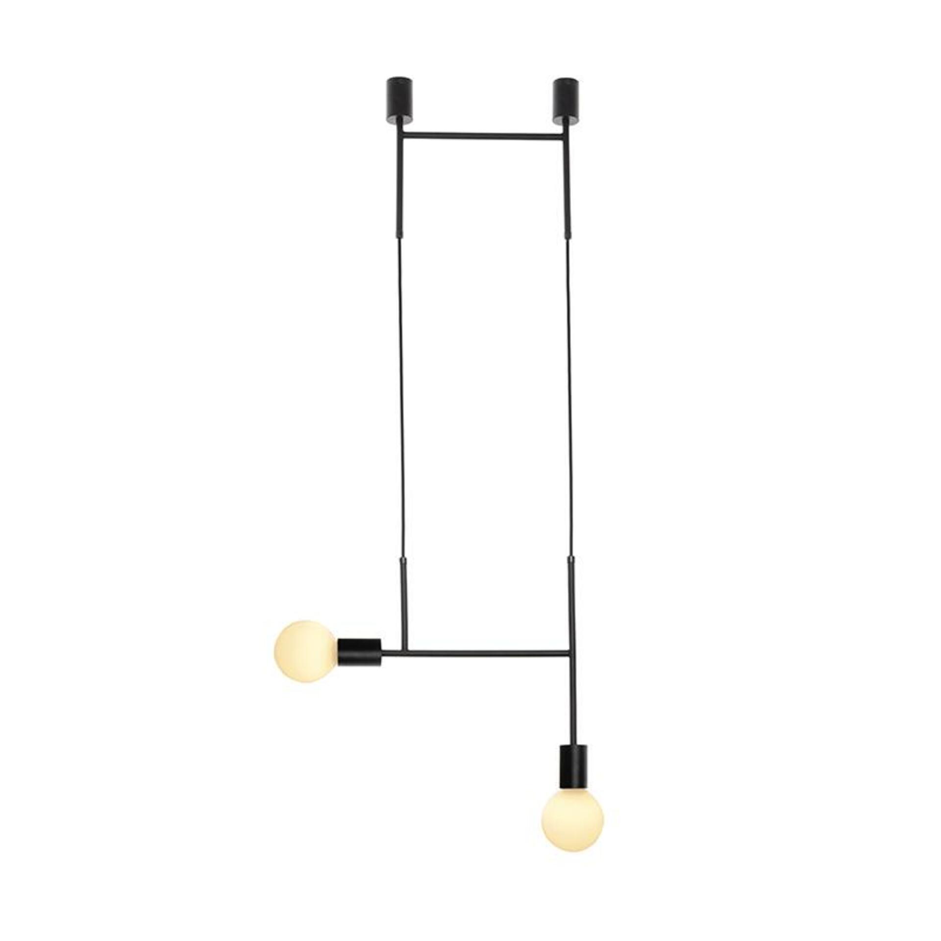 ACA Lighting závěsné svítidlo 2XE27 černá kov 38X4X110CM KYOTO TNK852P38BK