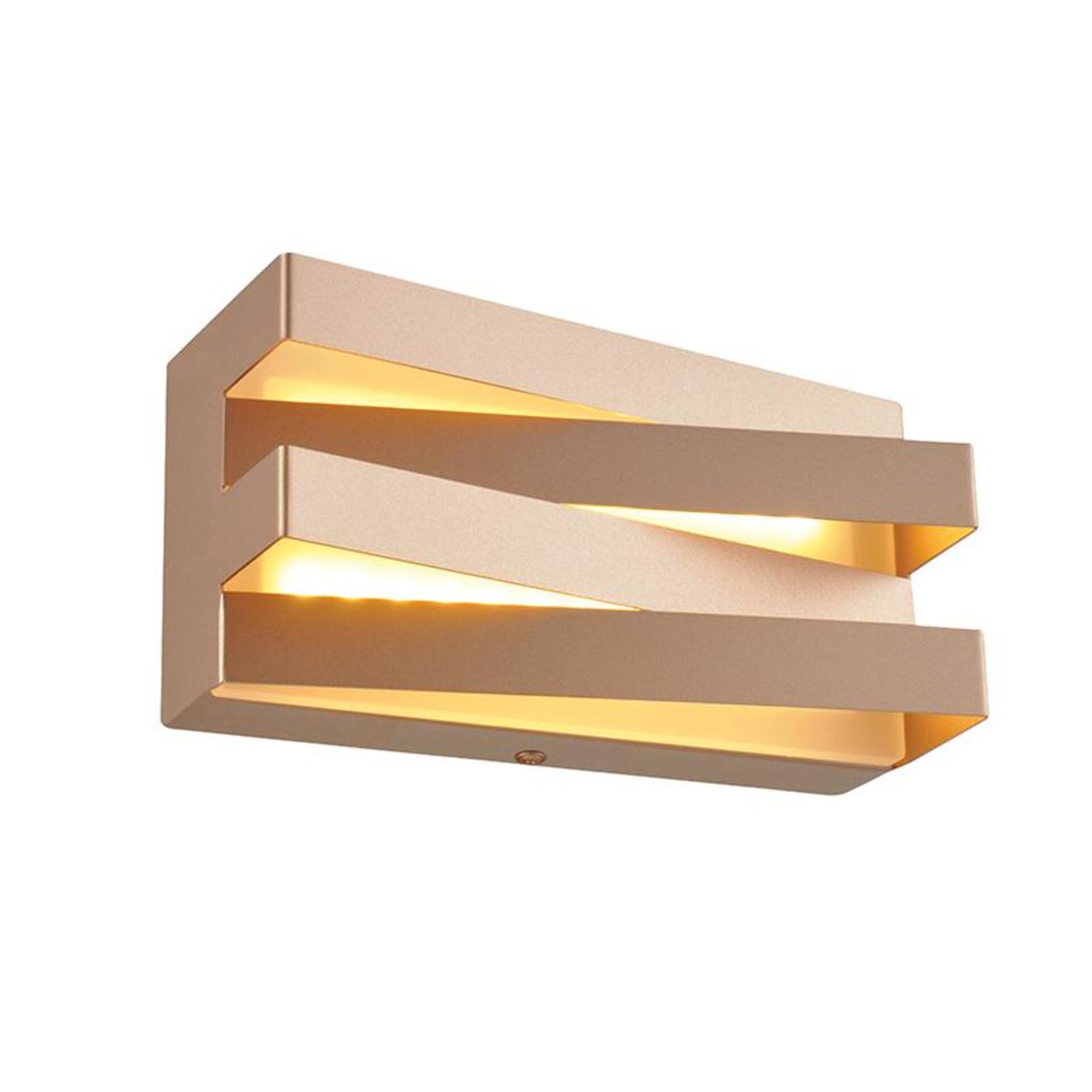 Levně ACA Lighting nástěnné svítidlo MILANO LED 12W 3000K 960lm zlatý kov 20x11x9cm V80LEDW20DG