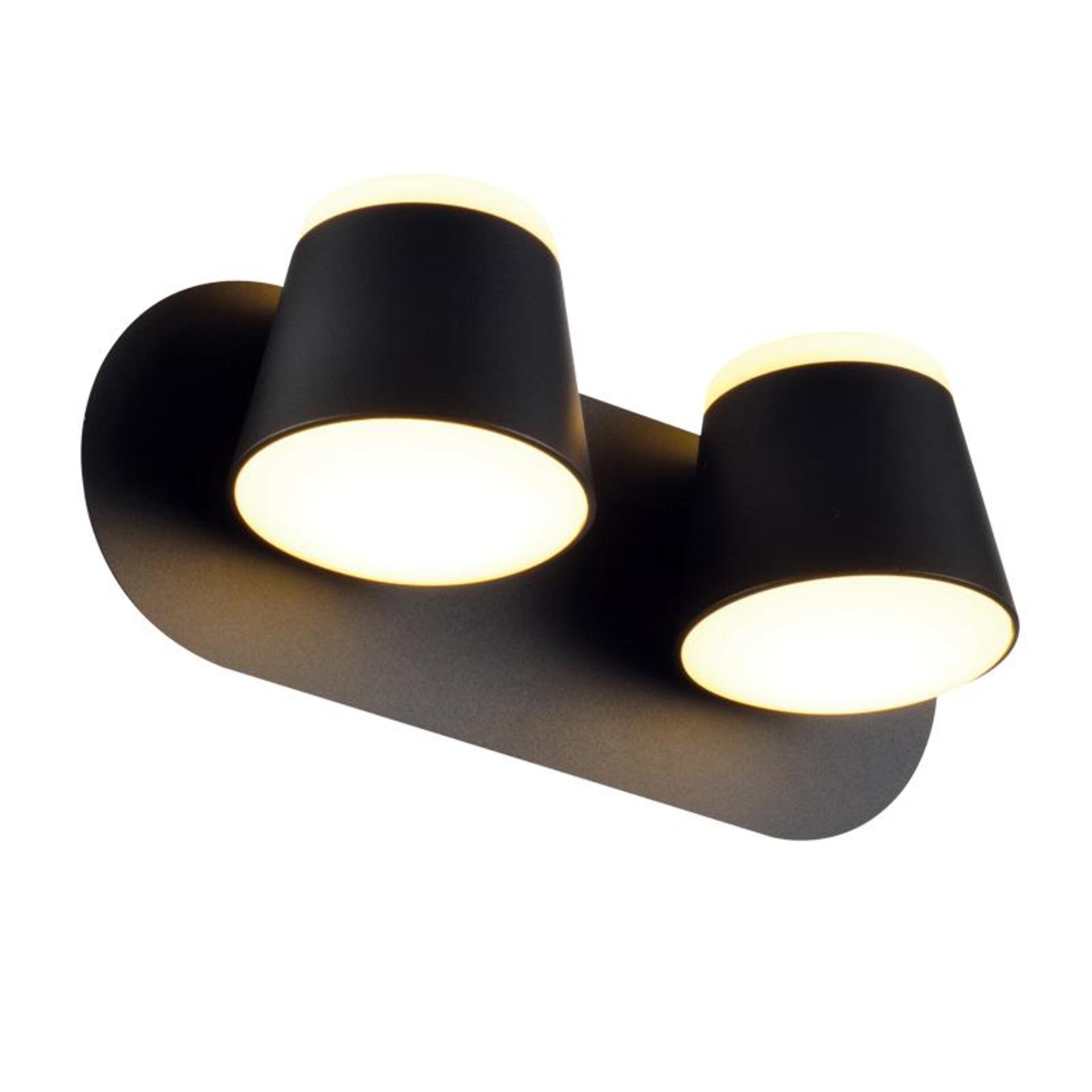 Levně ACA Lighting nástěnné svítidlo LUCIDO LED 16W 3000K 1280lm černý kov 27x12x11cm V83LEDW27BK