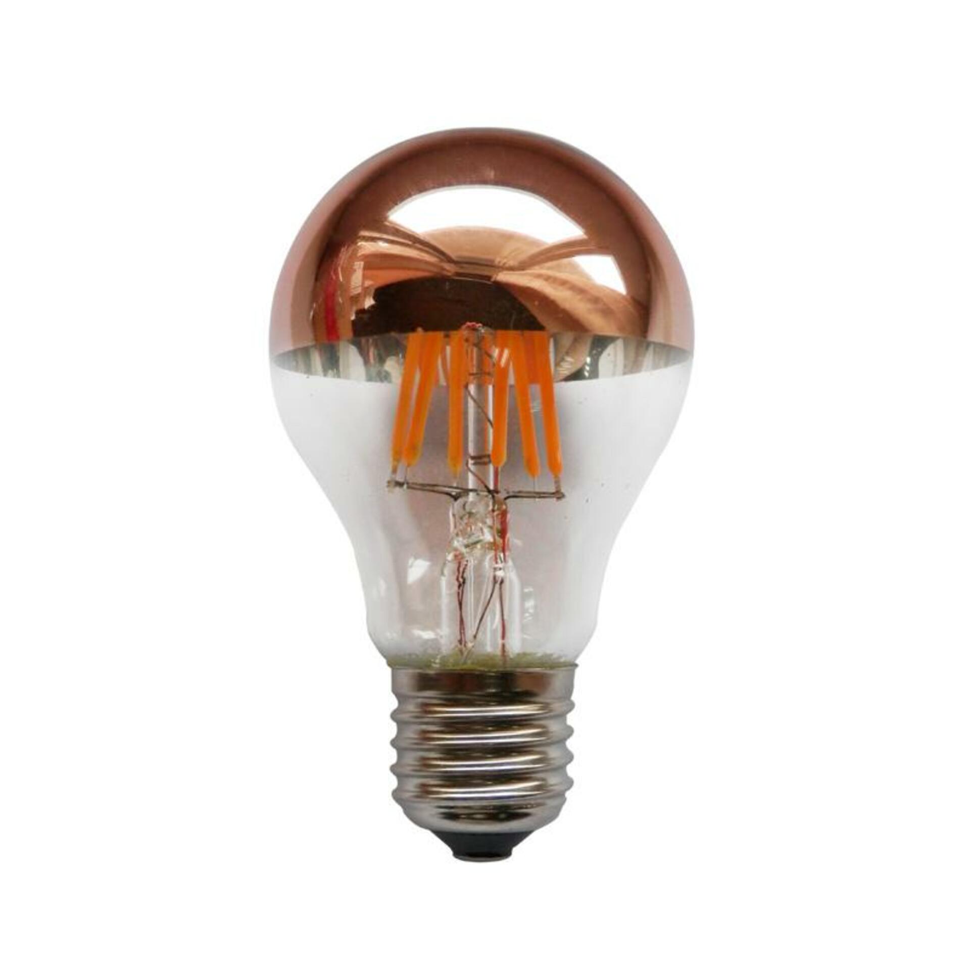 Levně ACA LED Half Rose Gold Vintage E27 6W DIM 2700K