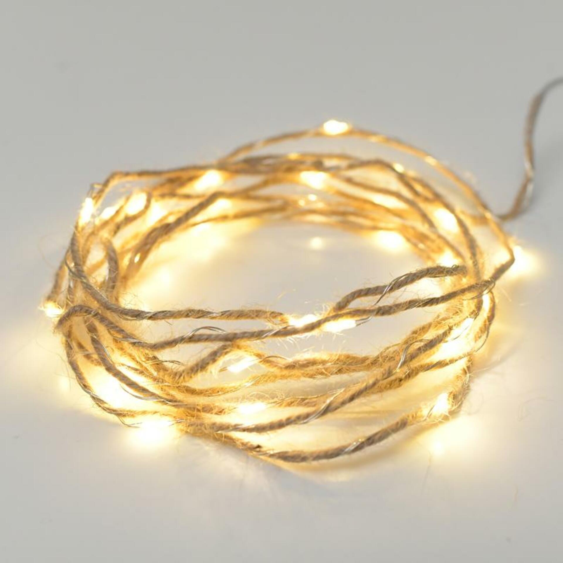 ACA Lighting lano 20 LED dekorační řetěz teplá bílá stříbrný měďený drát na baterie 2xAA IP20 2m+10cm 1.2W X012011110