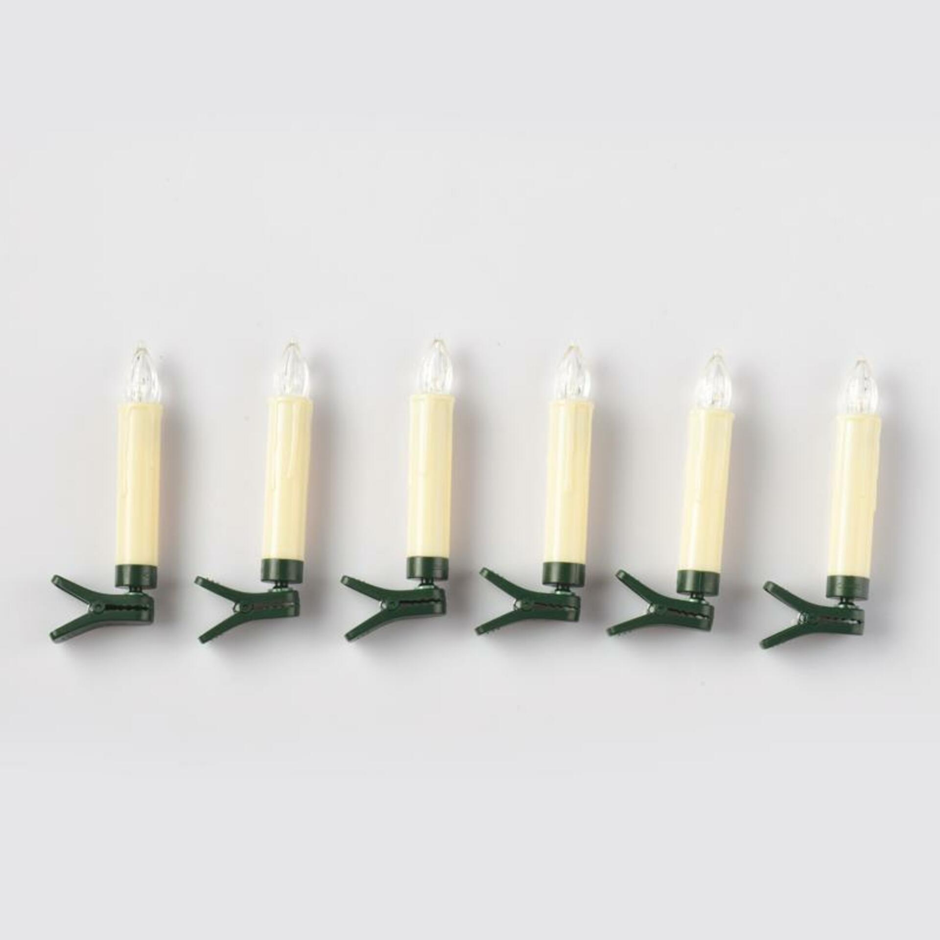 ACA Lighting 6 bílých MINI svíček s klipsem, LED na baterie (6xAAA), WW, IP20, pr. 1.5x10.5cm X0761121