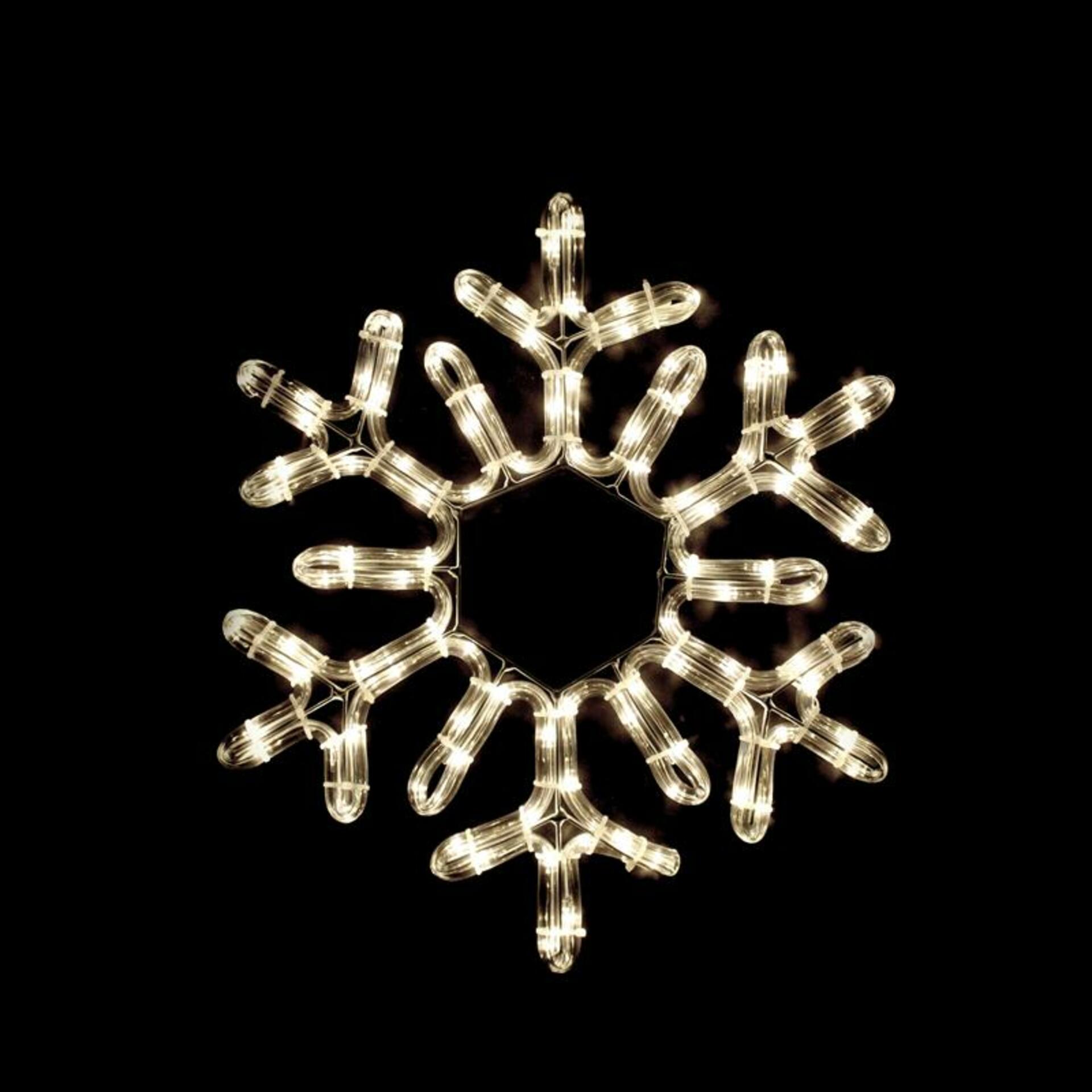 Levně ACA Lighting Vánoční venkovní dekorace vločka, 96 LED 4m hadice, teplá bílá, IP44, 38cm, 1.5m napájecí kabel XSNOWALEDWW38