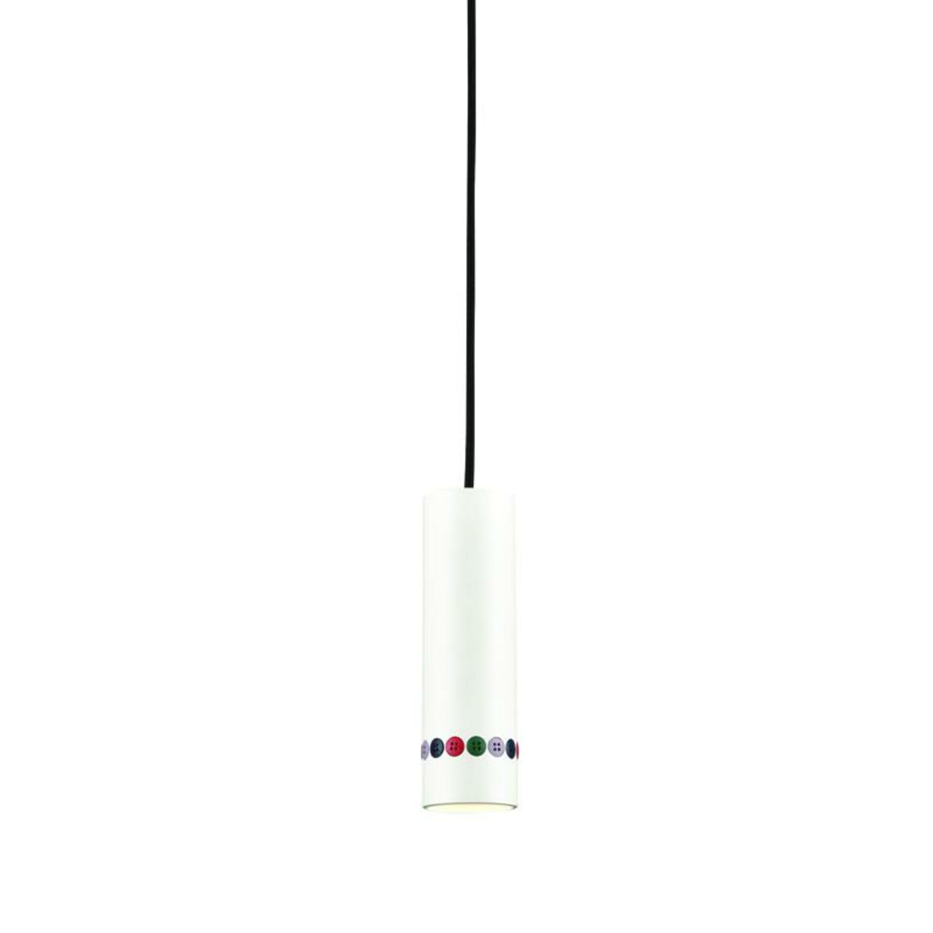 ACA Lighting závěsné svítidlo 1XGU10 BUTTONS bílá kov IP20 D6XD10XH150CM YL22271PCF