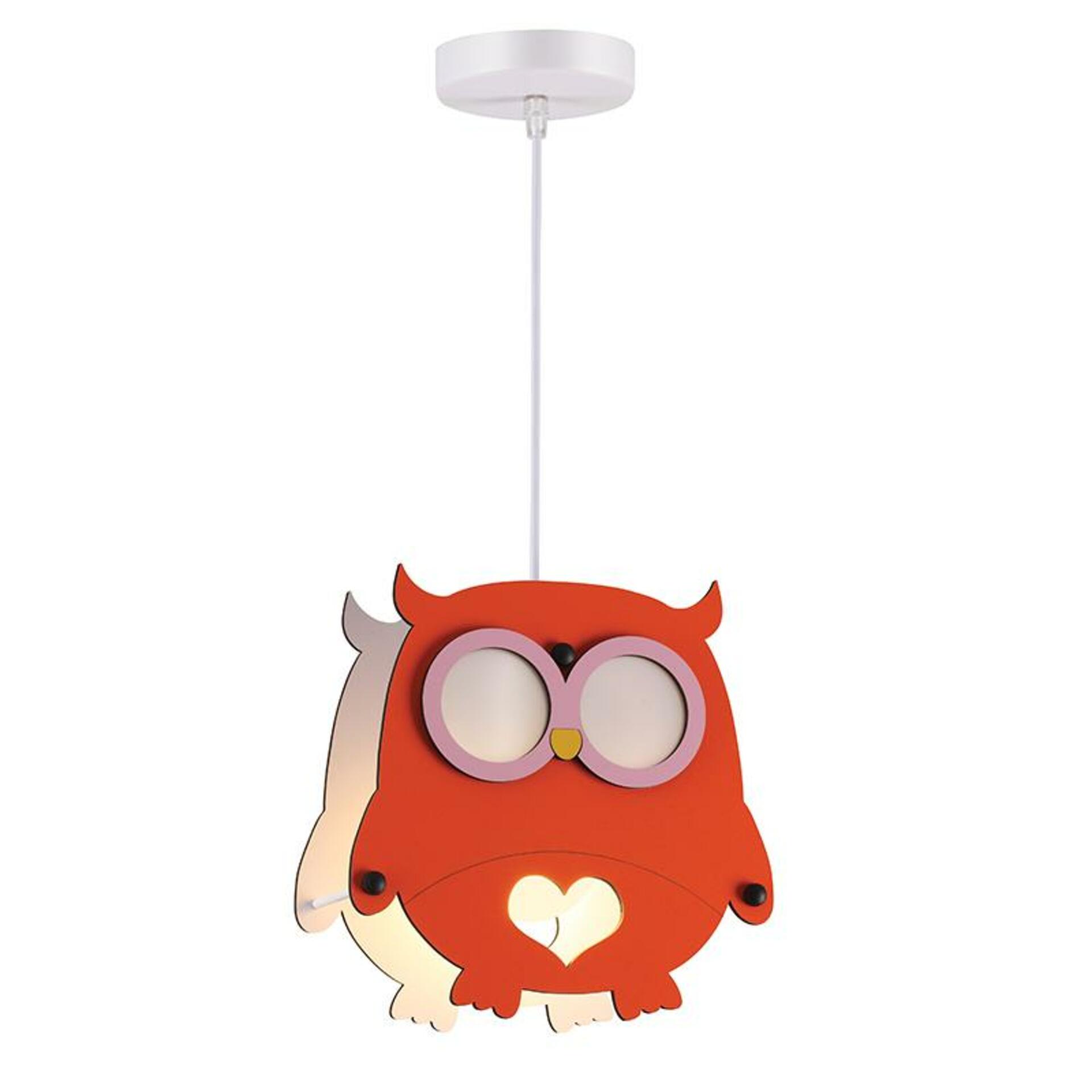 Levně ACA Lighting dětské závěsné svítidlo 1XE27 OWL MDF 25X10XH100CM FARMA ZM411P25