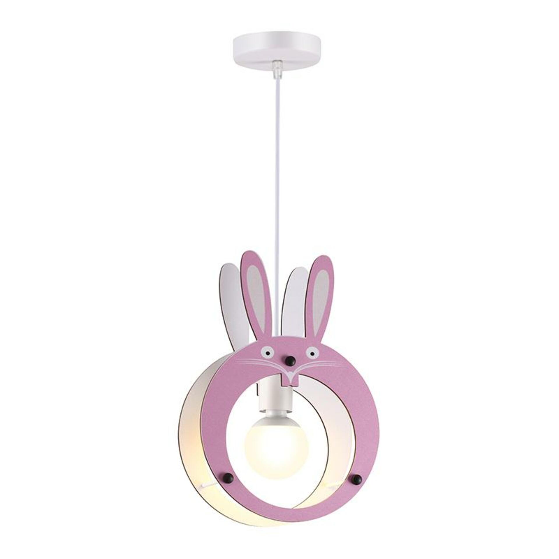 Levně ACA Lighting dětské závěsné svítidlo 1XE27 BUNNY MDF 24X10XH100CM FARMA ZM421P24