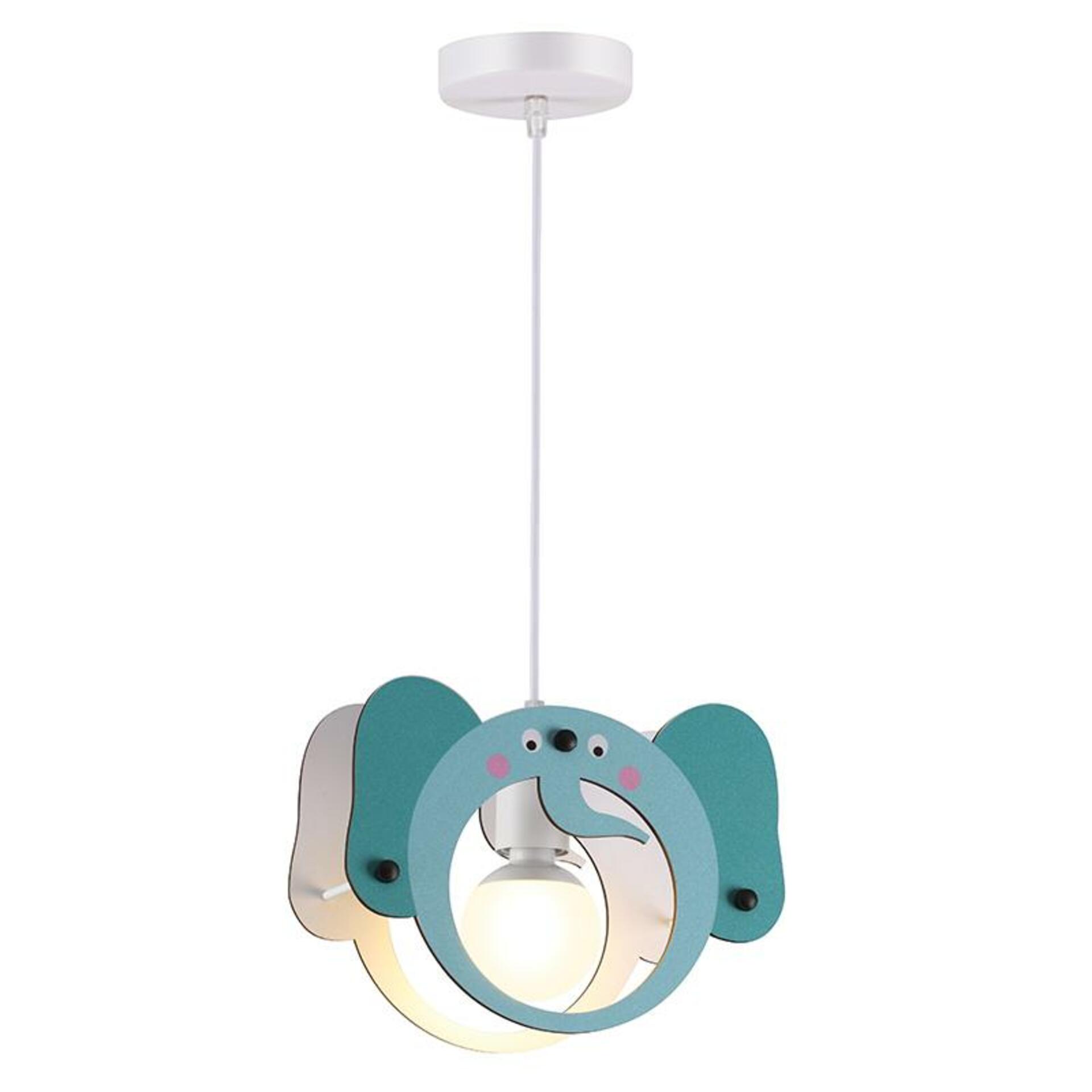 Levně ACA Lighting dětské závěsné svítidlo 1XE27 ELEPHANT MDF 27X10XH100CM FARMA ZM431P27