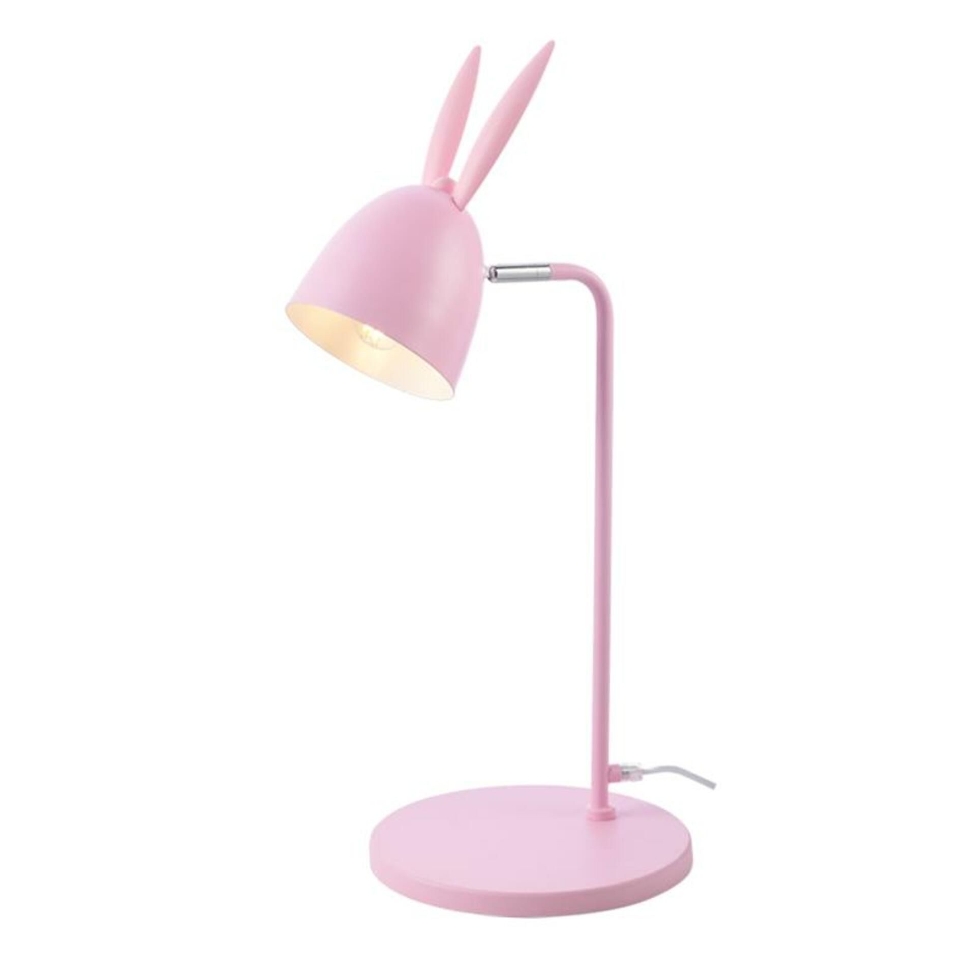 Levně ACA Lighting dětská stolní lampa 1XE27 růžová 27X22XH56CM BUNNY ZM71T56P