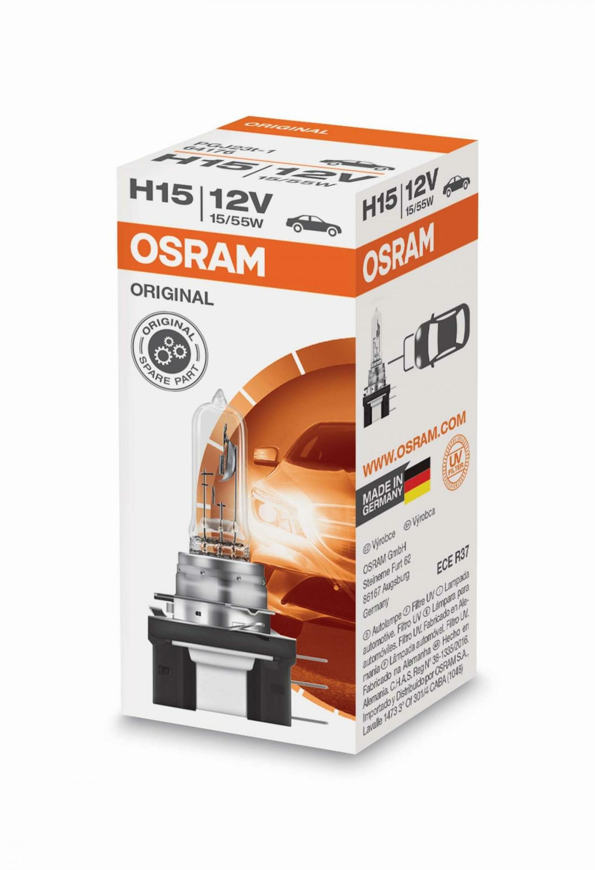 OSRAM H15 12V 15/55W 64176 PGJ23t-1