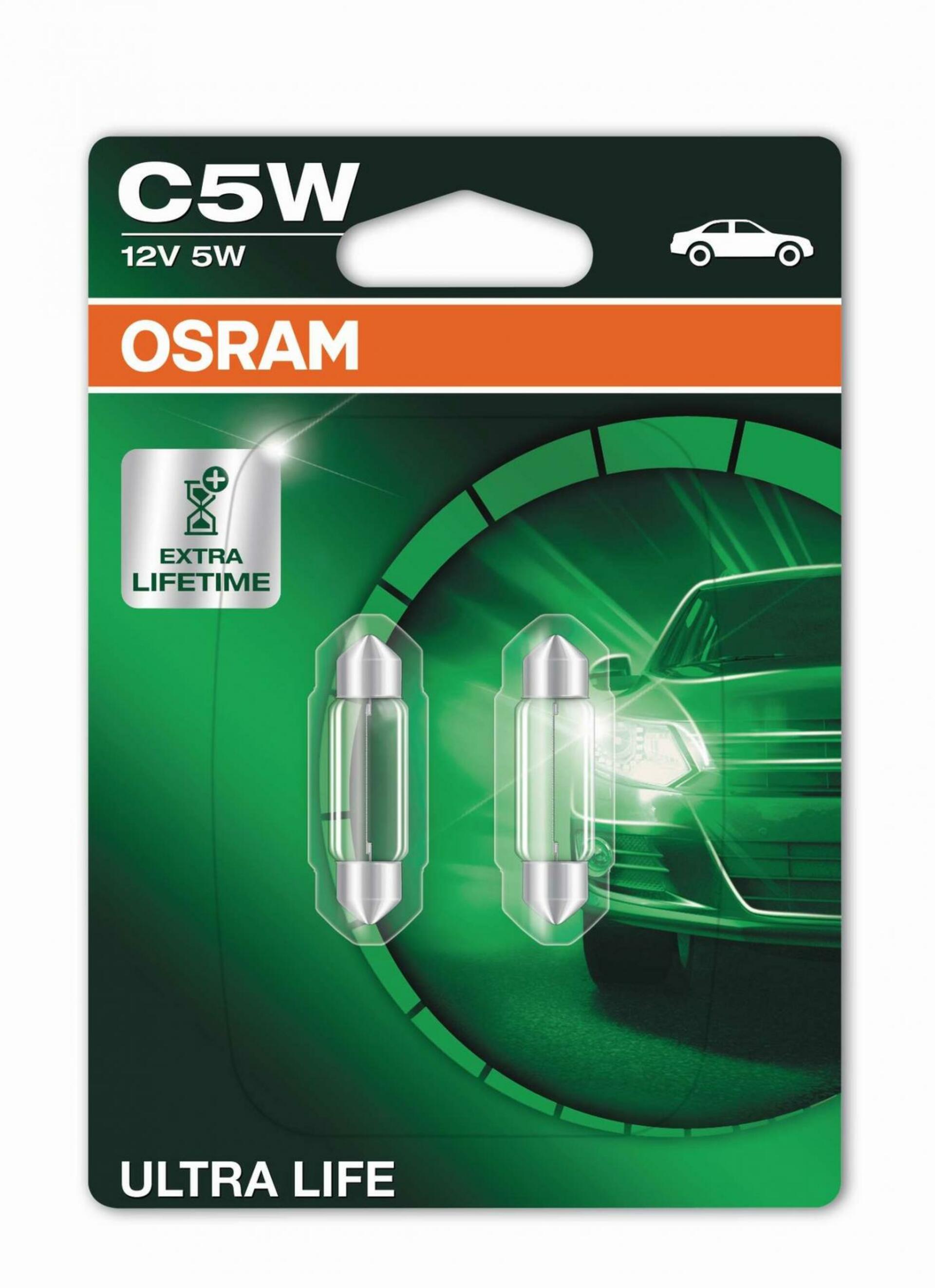 OSRAM C5W 12V 5W SV8,5-8 sufitka ULTRA LIFE 2ks blistr 6418ULT-02B