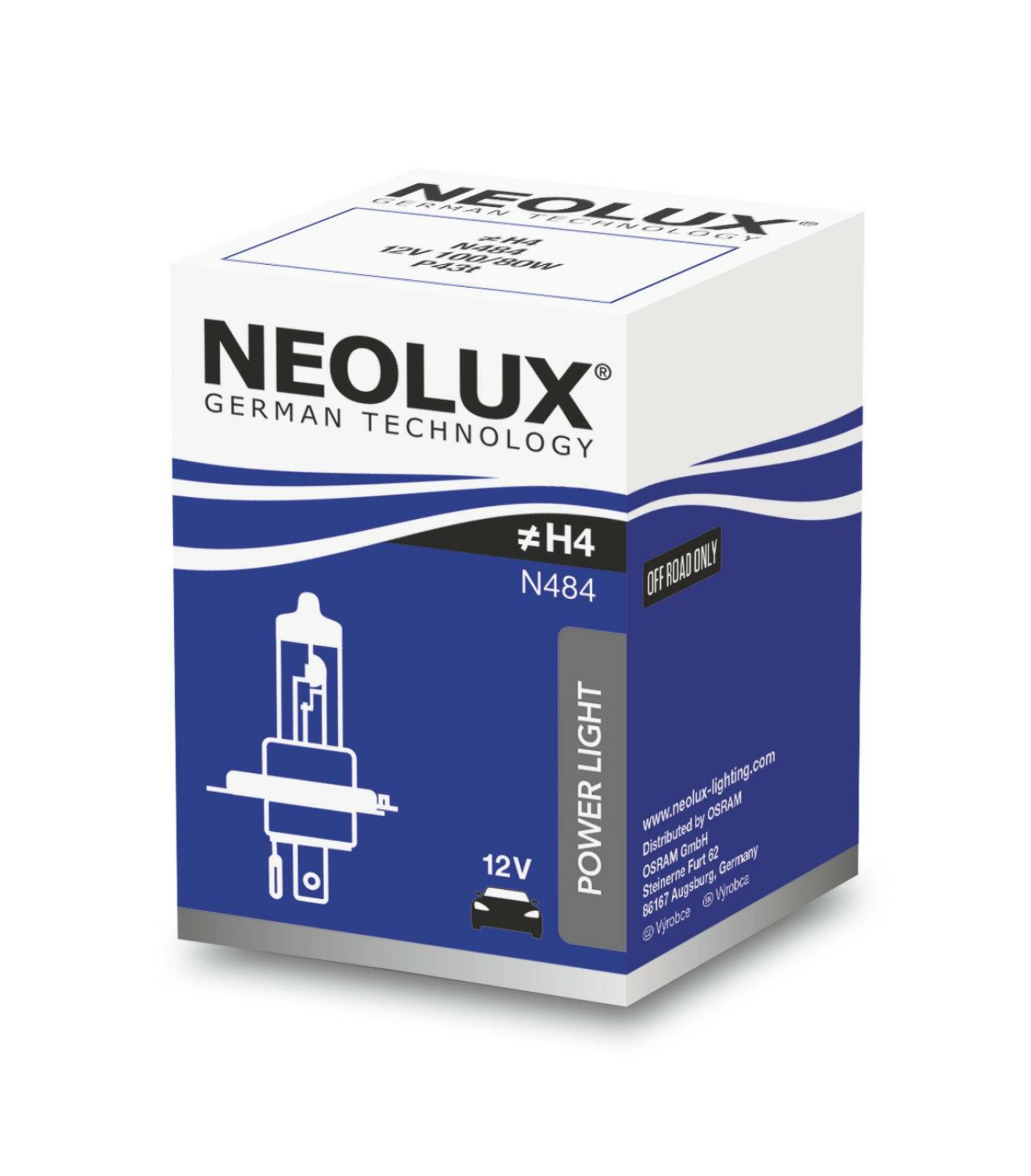 Levně NEOLUX H4 100/80W 12V P43t 1ks N484