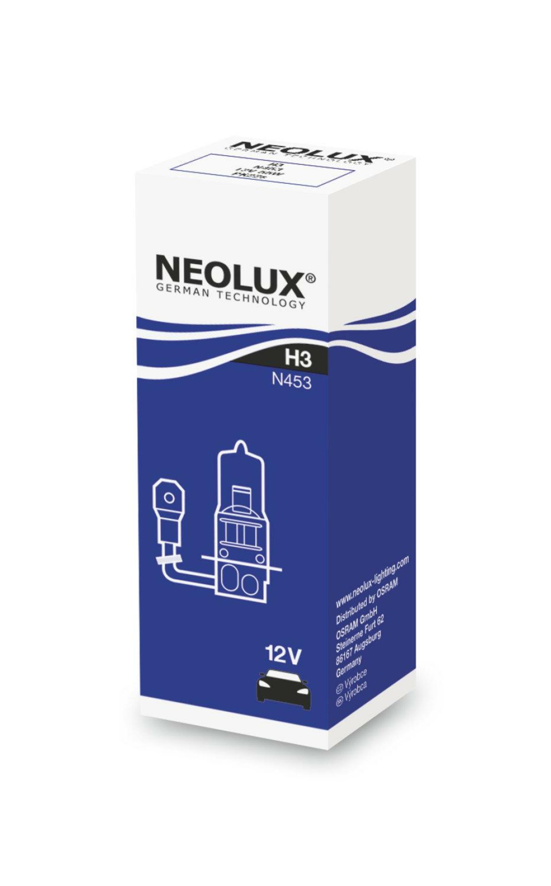 Levně NEOLUX H3 12V 55W PK22s 1ks N453