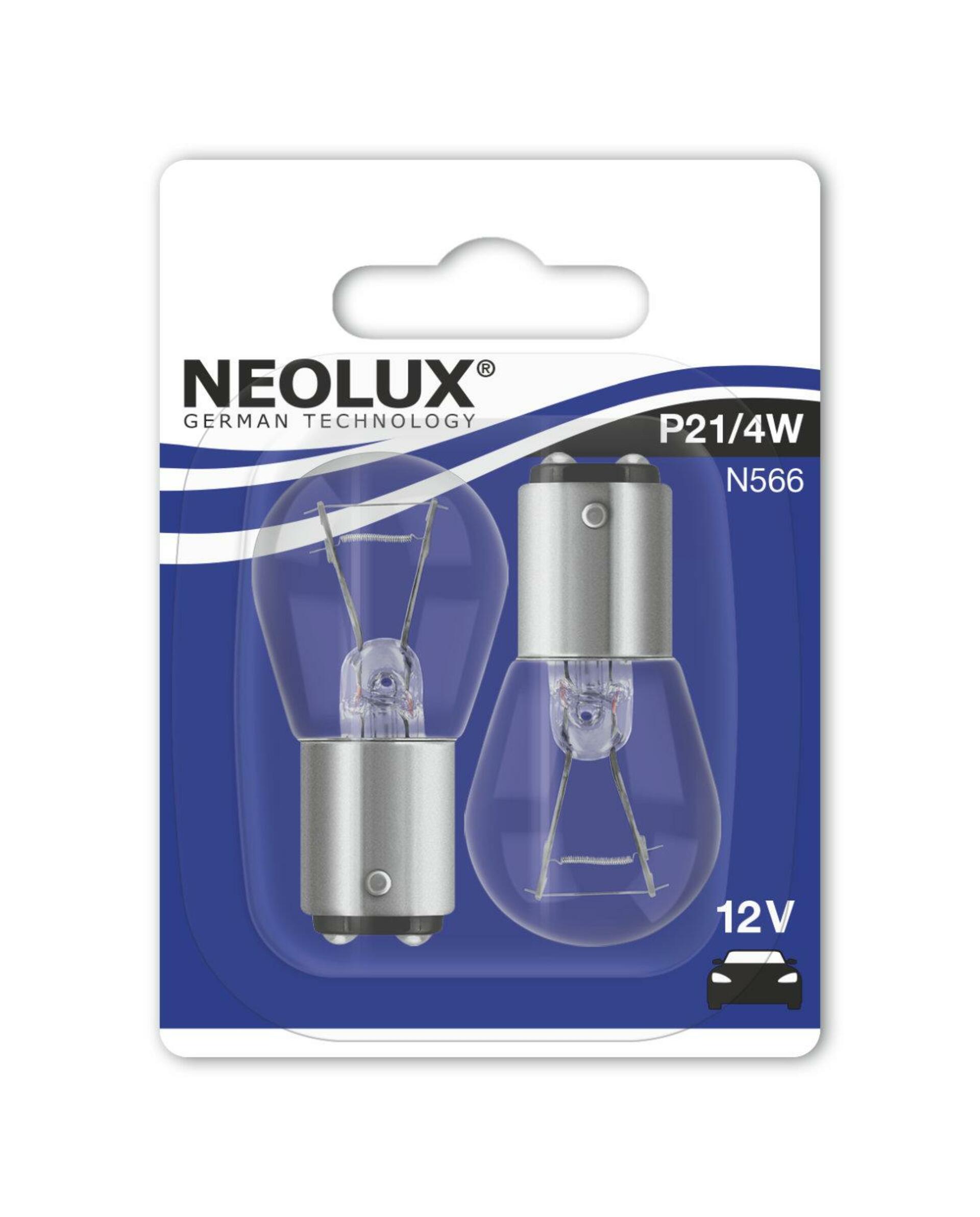 NEOLUX P21/4W 12V 21/4W BAZ15d 2ks blistr N566-02B