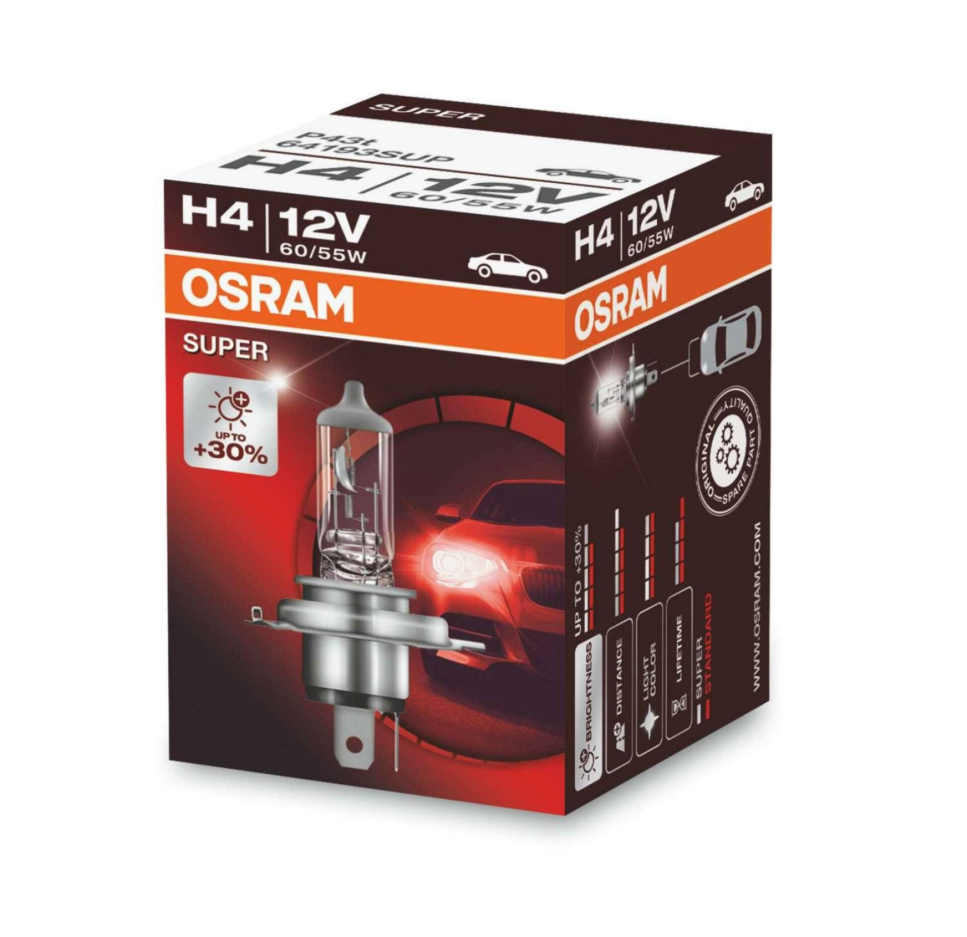 OSRAM autožárovka H4 64193SUP, 60W, 12V, P43t
