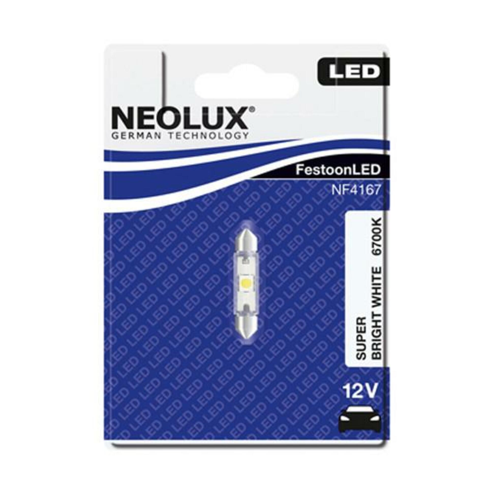 NEOLUX LED 12V 0,5W SV8,5-8 41mm 6700K Super Bright White blistr 1ks NF4167