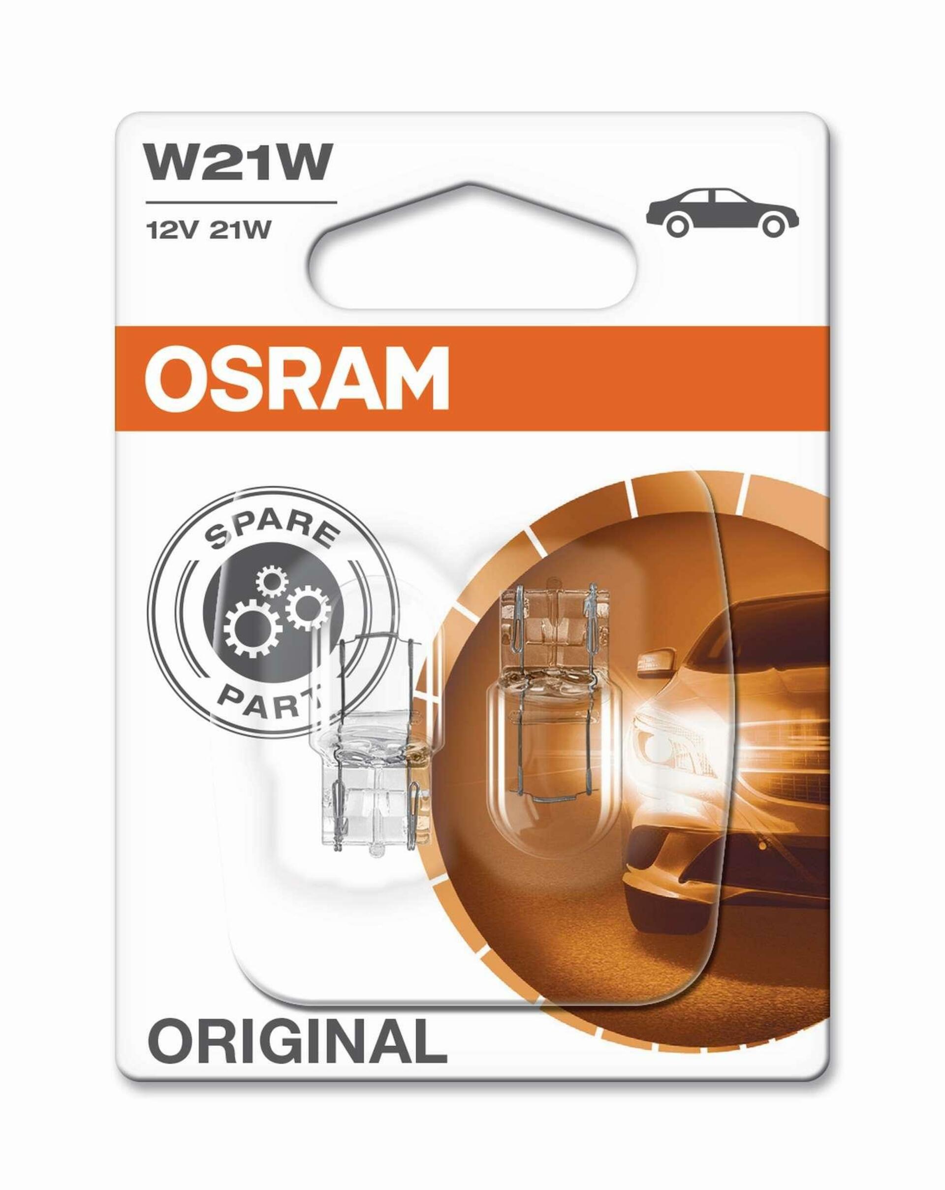 Levně OSRAM W21W 12V 21W W3x16d 2ks blistr 7505-02B