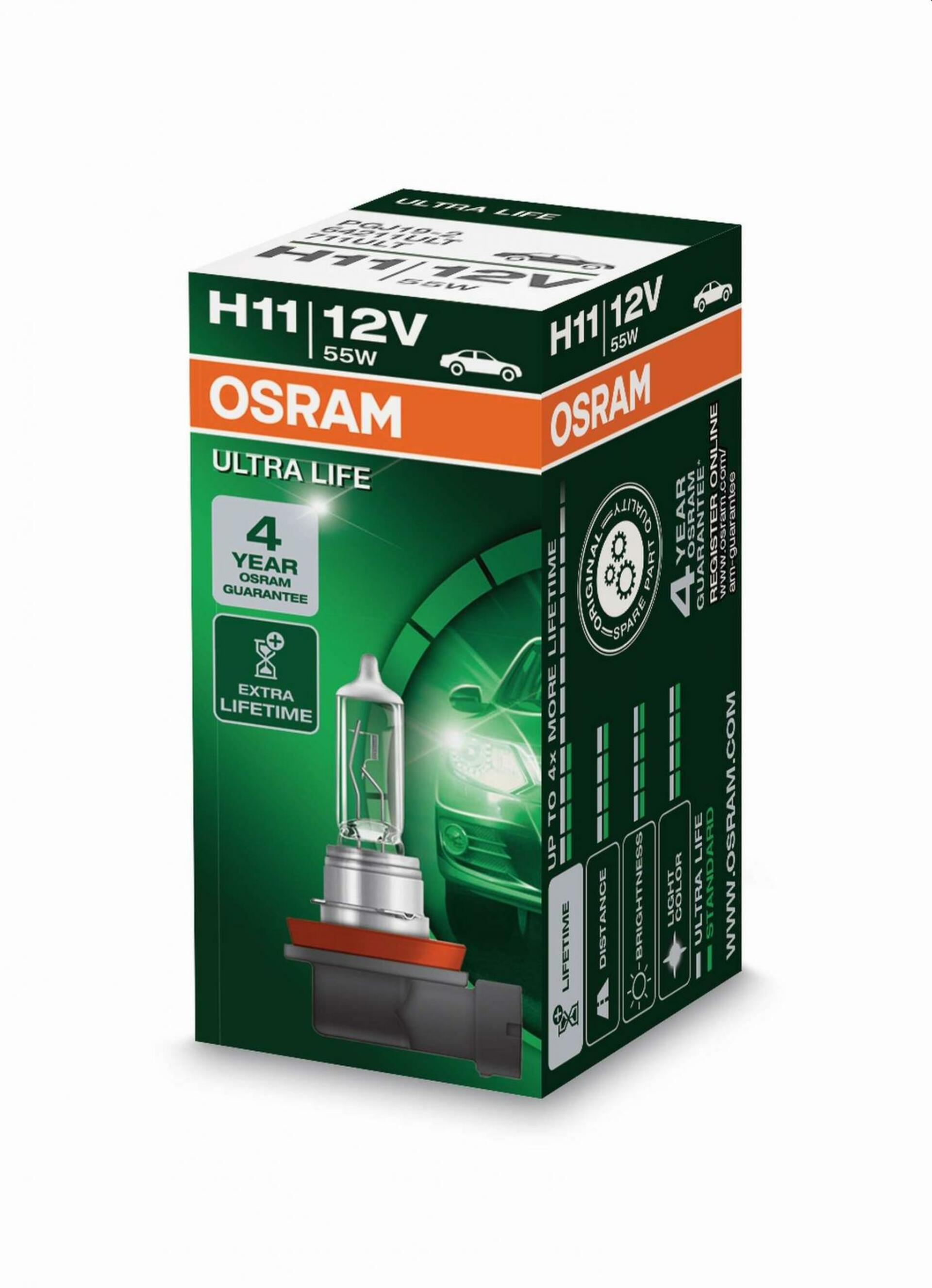 OSRAM H11 64211ULT ULTRA LIFE 55W 12V PGJ19-2