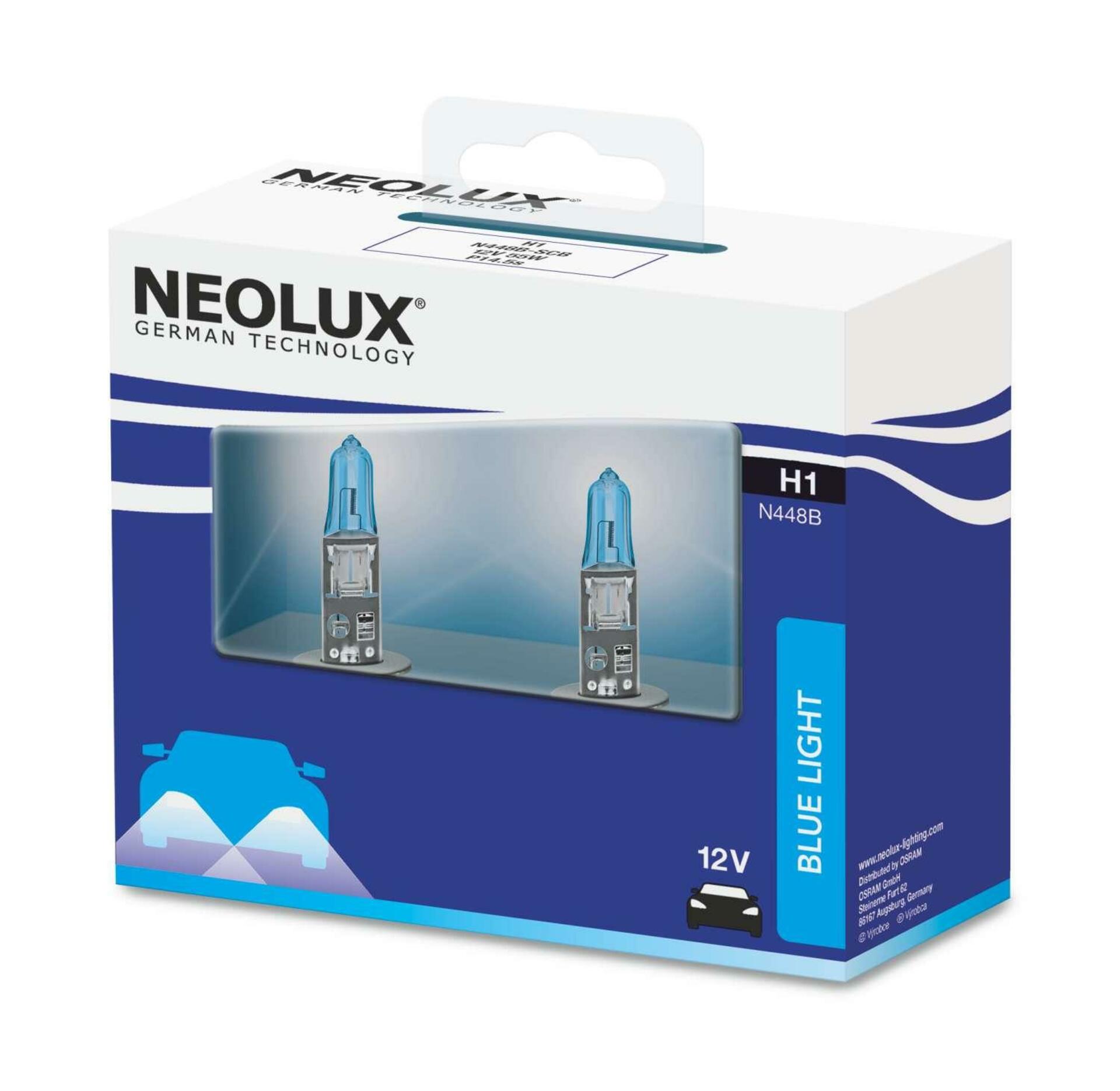 Levně NEOLUX H1 12V 55W P14,5s Blue Light 2ks 2SCB N448B-2SCB